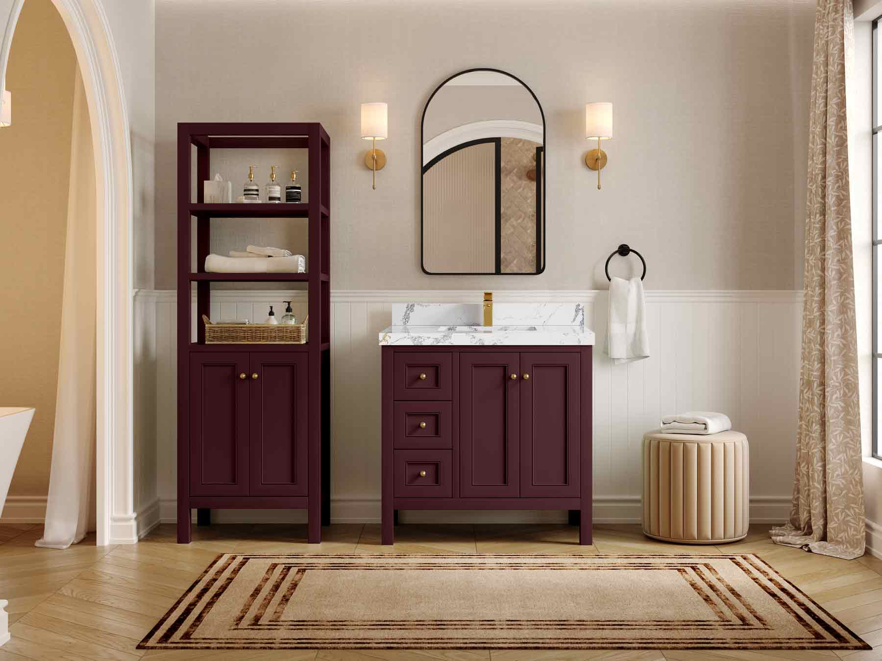 Nashville 36 in. W x 22 in. D Center Sink Bathroom Vanity - Image 4