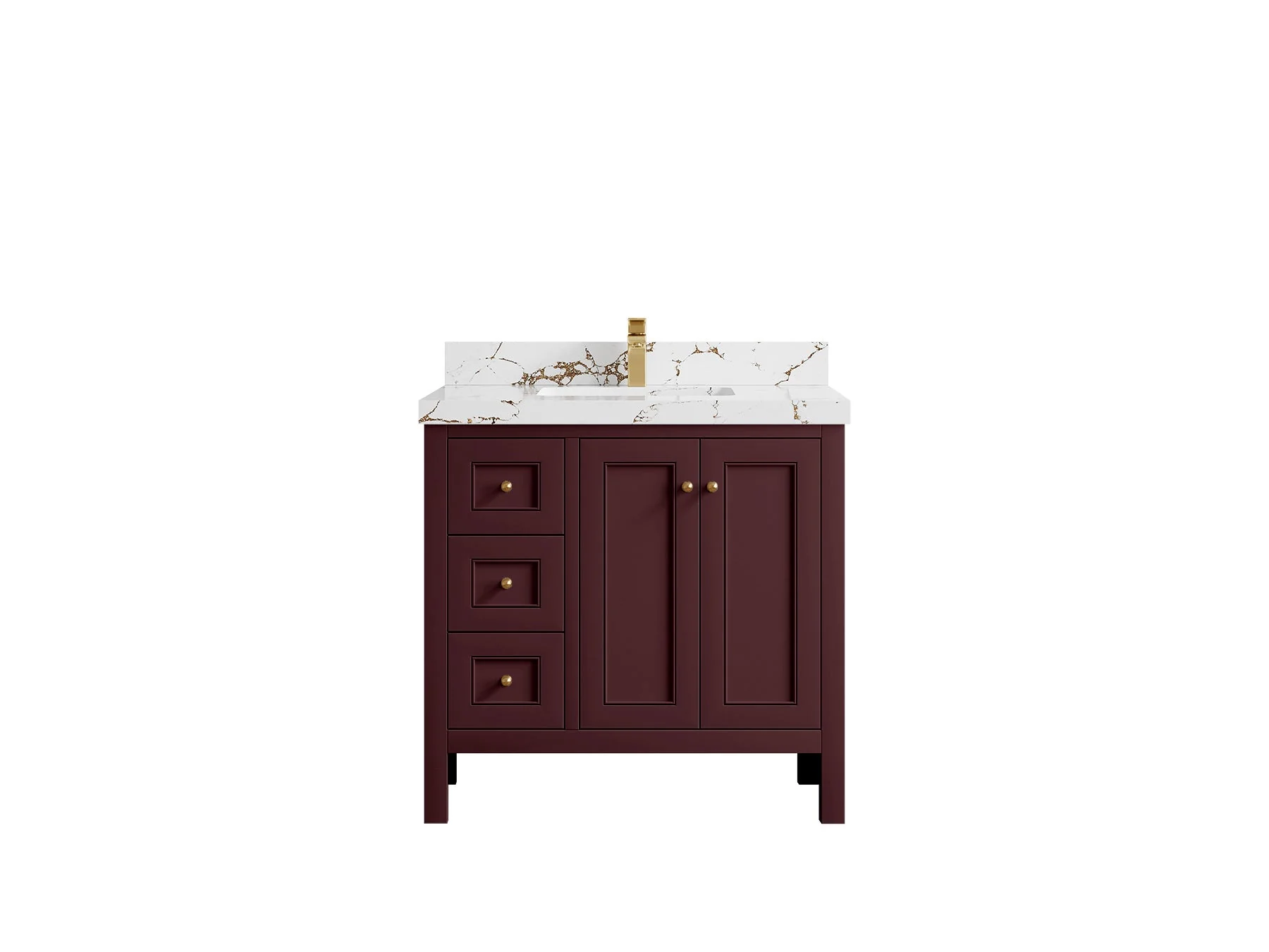Nashville 36 in. W x 22 in. D Center Sink Bathroom Vanity - Image 41