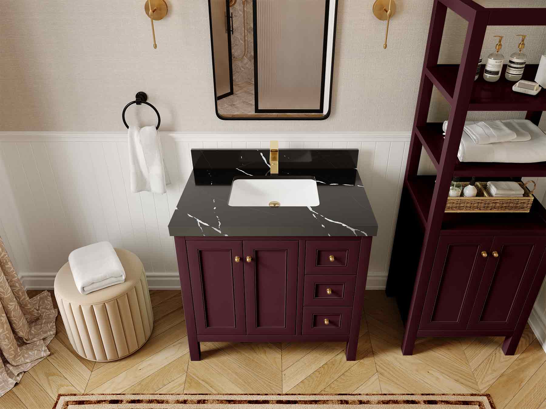 Nashville 36 in. W x 22 in. D Center Sink Bathroom Vanity - Image 34