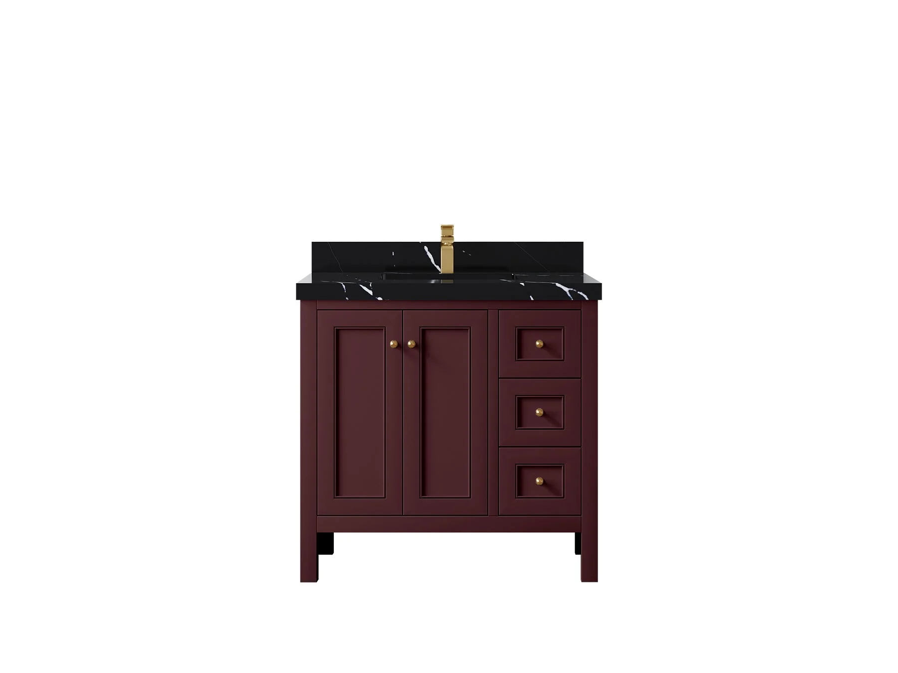 Nashville 36 in. W x 22 in. D Center Sink Bathroom Vanity - Image 35