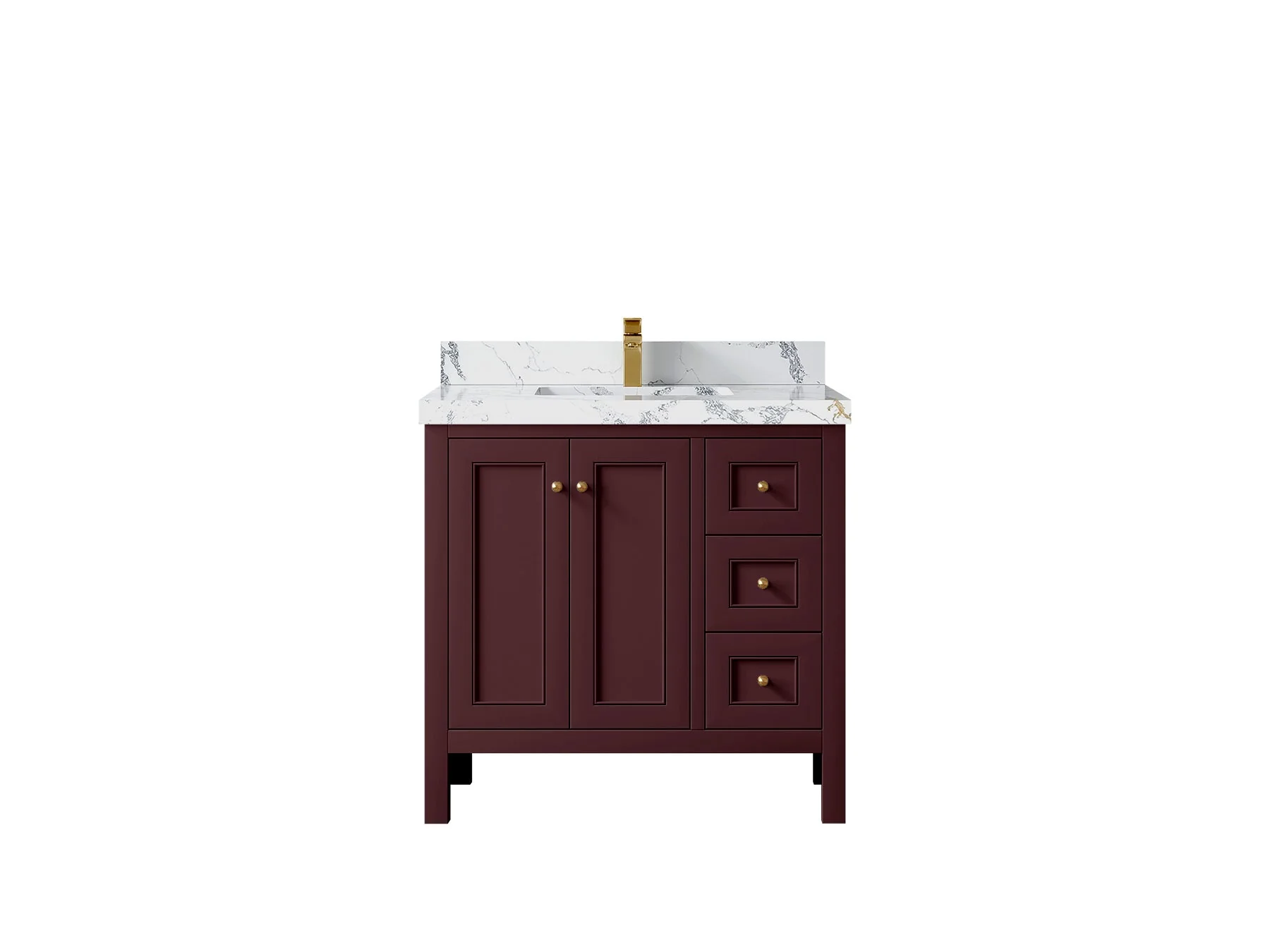Nashville 36 in. W x 22 in. D Center Sink Bathroom Vanity - Image 39