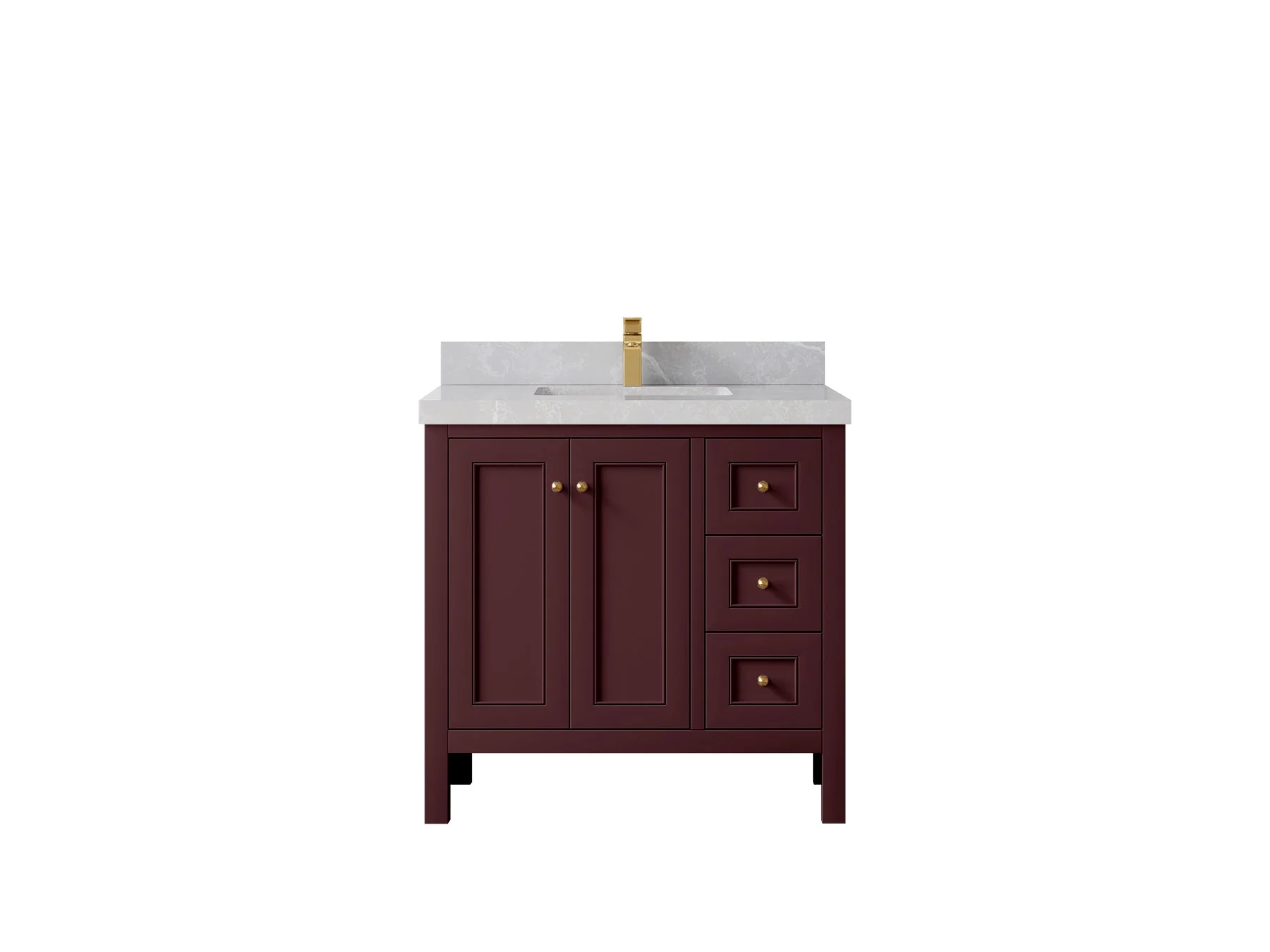 Nashville 36 in. W x 22 in. D Center Sink Bathroom Vanity - Image 41