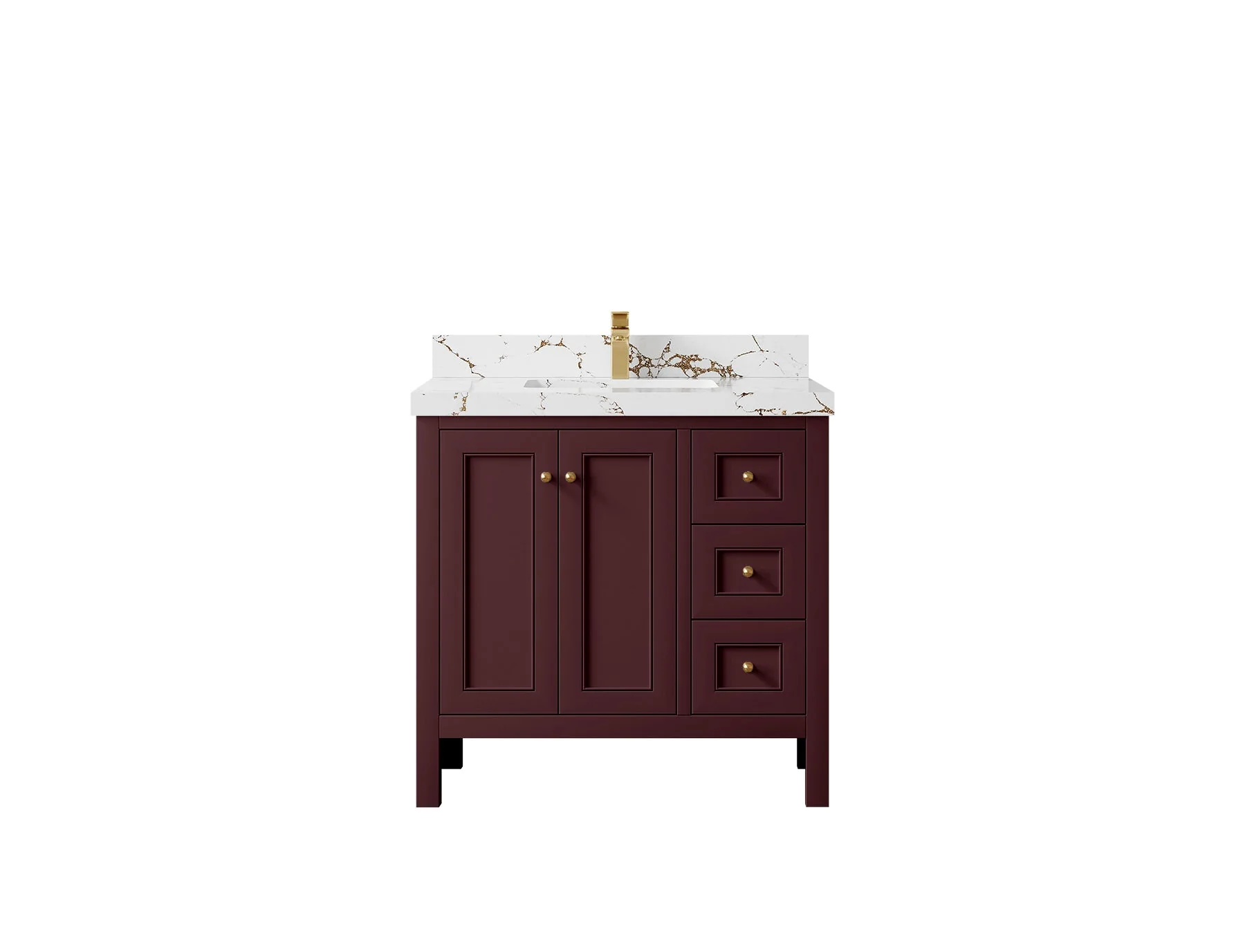 Nashville 36 in. W x 22 in. D Center Sink Bathroom Vanity - Image 45
