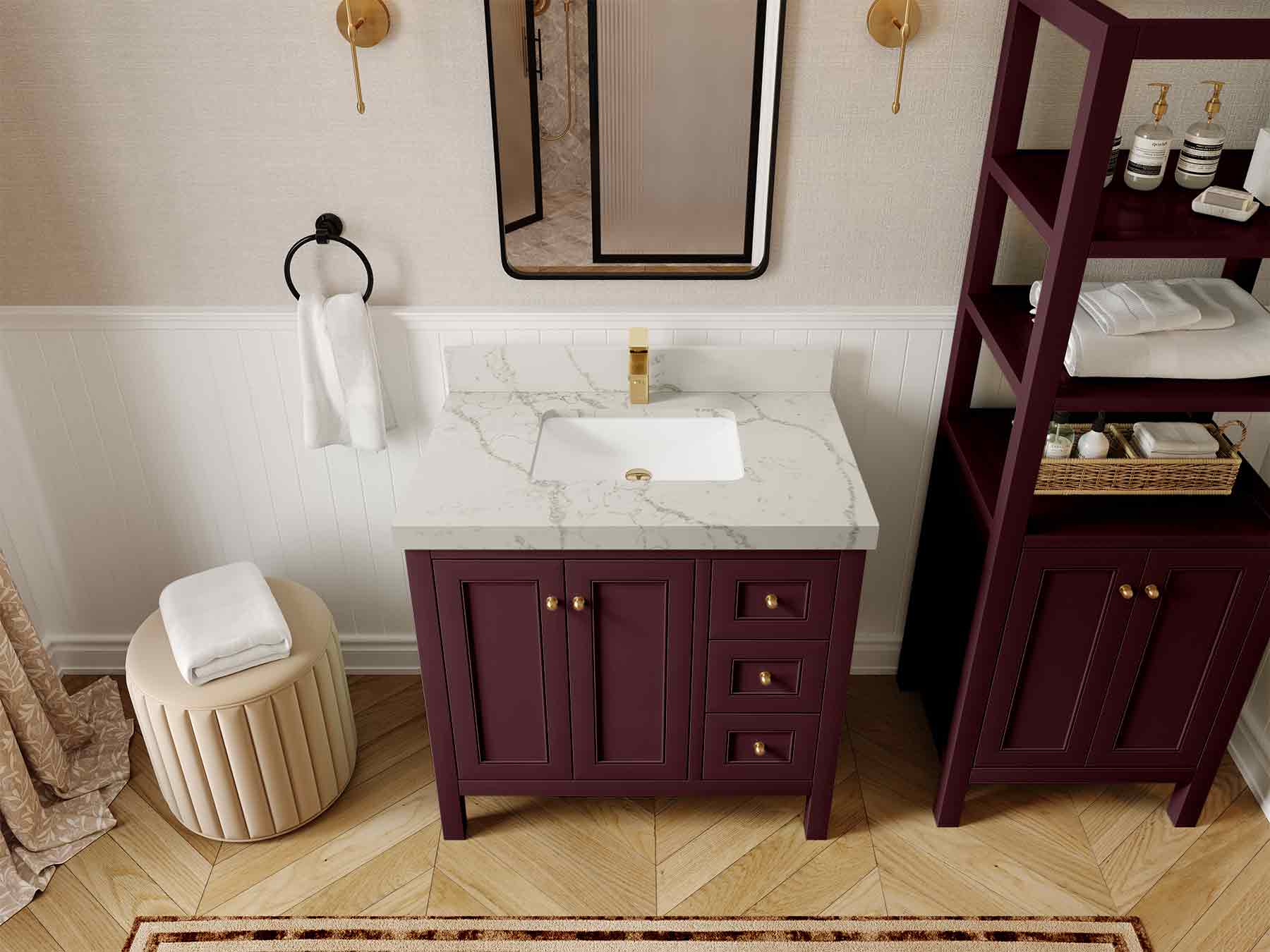 Nashville 36 in. W x 22 in. D Center Sink Bathroom Vanity - Image 48