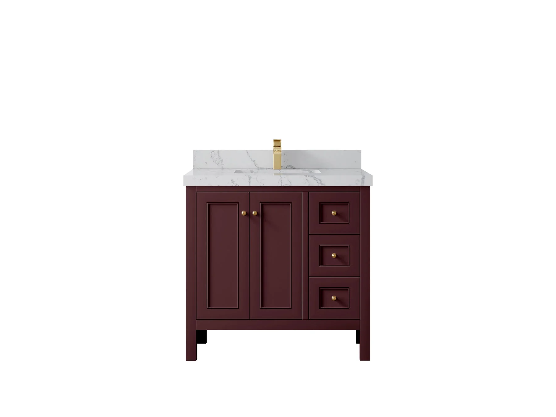 Nashville 36 in. W x 22 in. D Center Sink Bathroom Vanity - Image 49