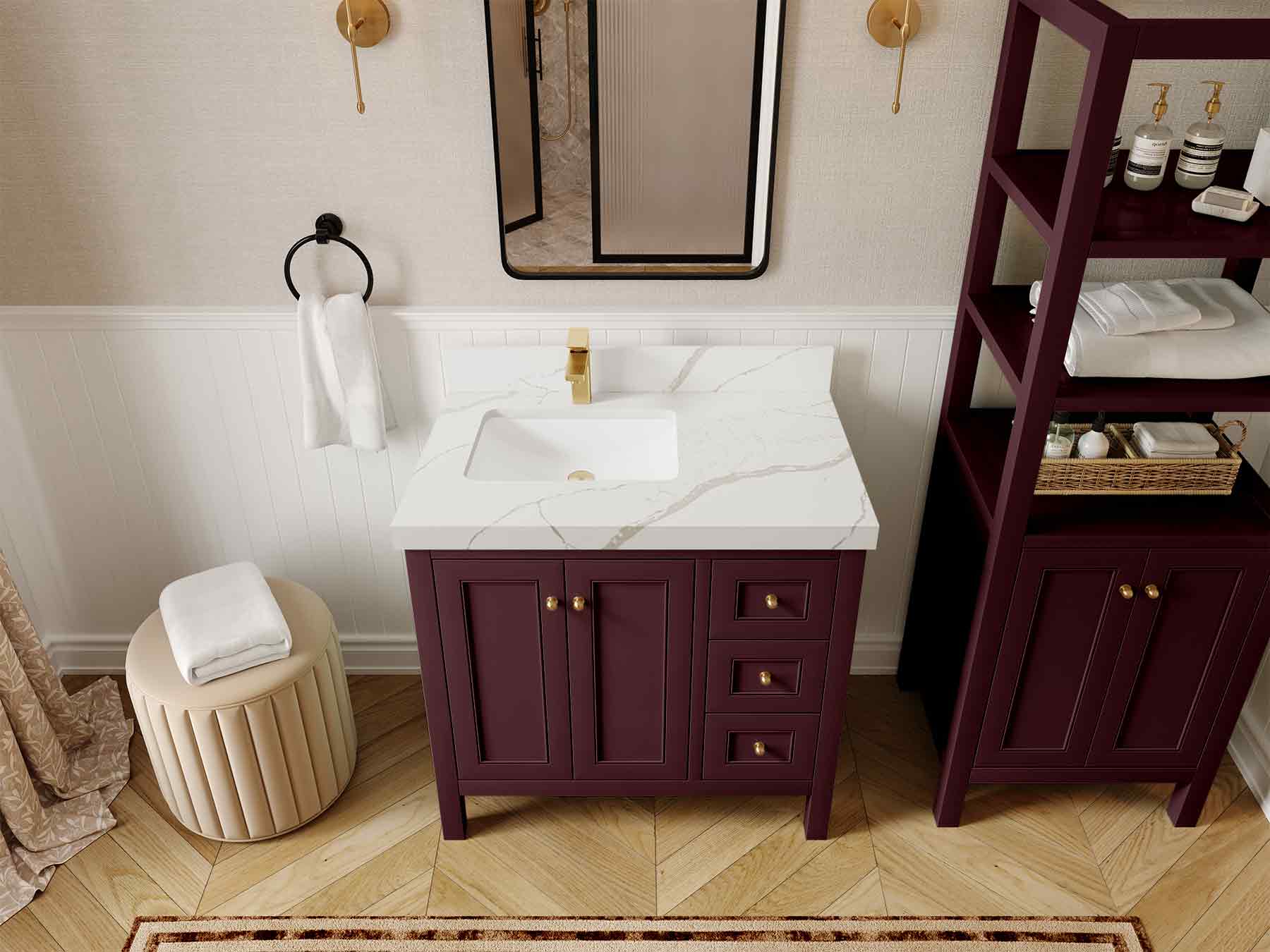 Nashville 36 in. W x 22 in. D Left Offset Sink Bathroom Vanity - Image 15
