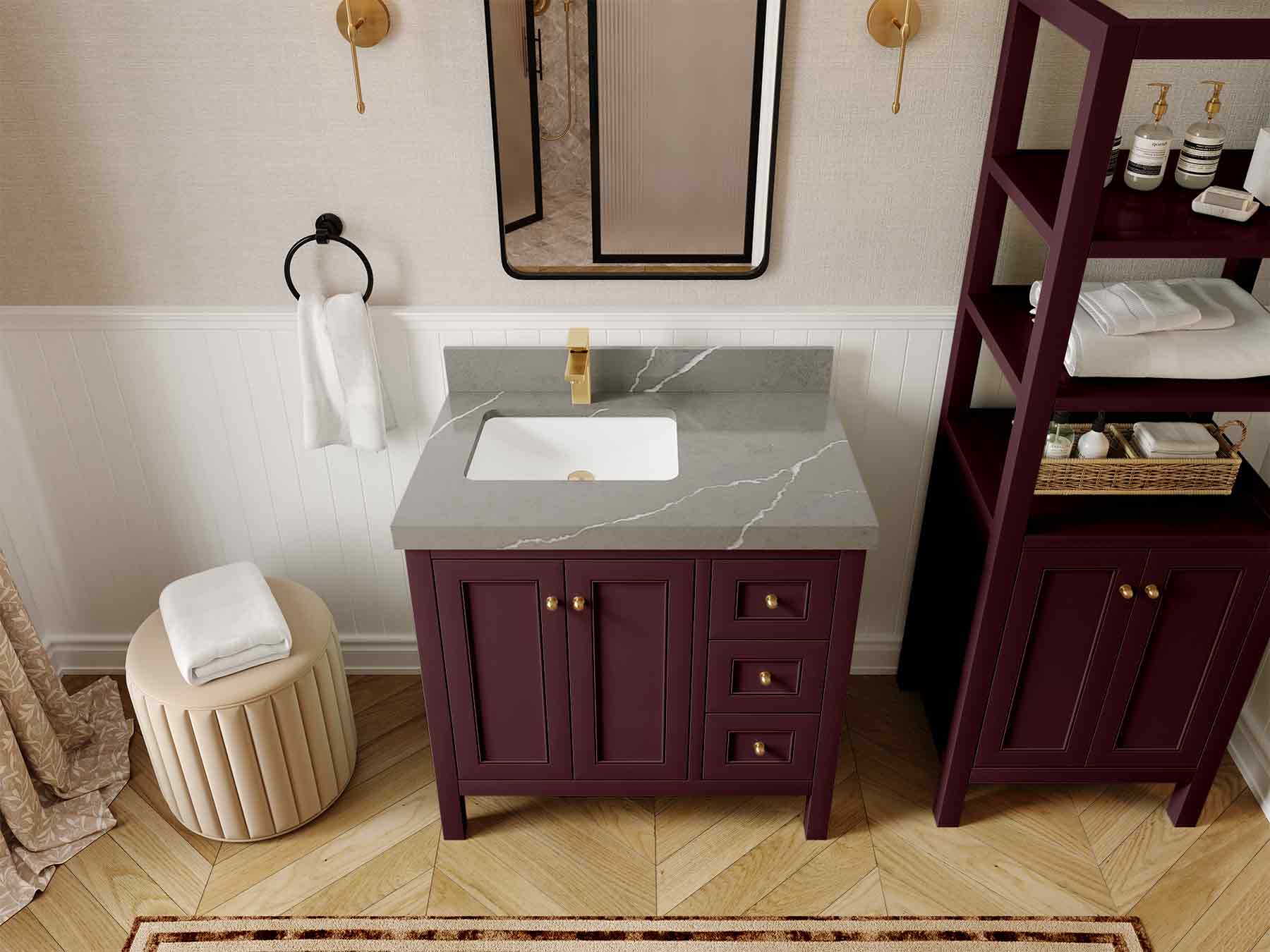 Nashville 36 in. W x 22 in. D Left Offset Sink Bathroom Vanity - Image 25