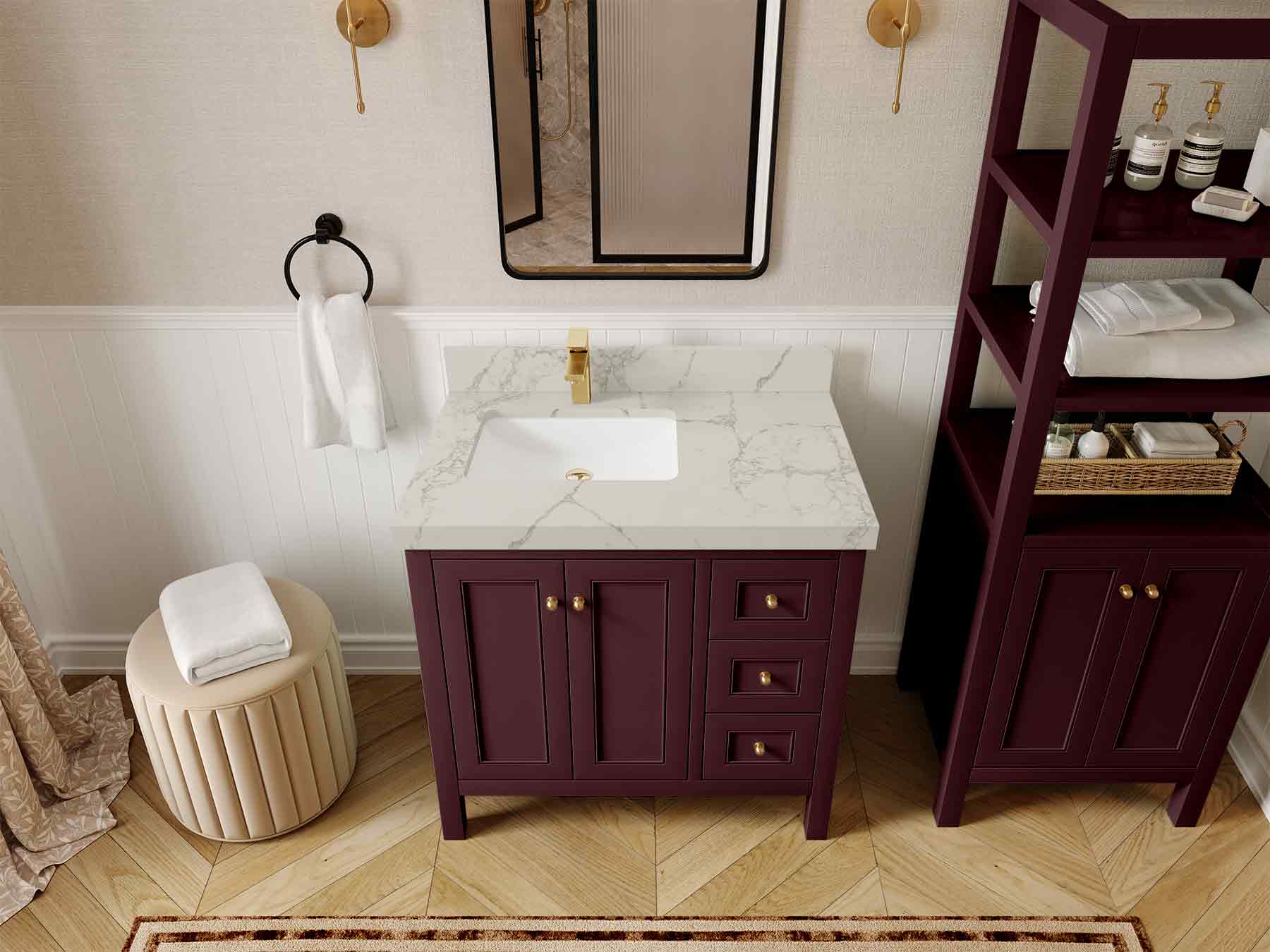 Nashville 36 in. W x 22 in. D Left Offset Sink Bathroom Vanity - Image 27