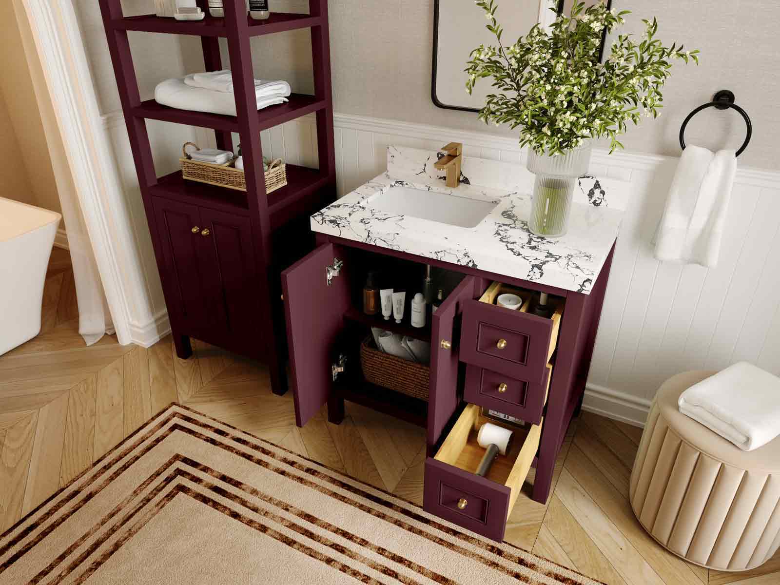 Nashville 36 in. W x 22 in. D Left Offset Sink Bathroom Vanity - Image 3
