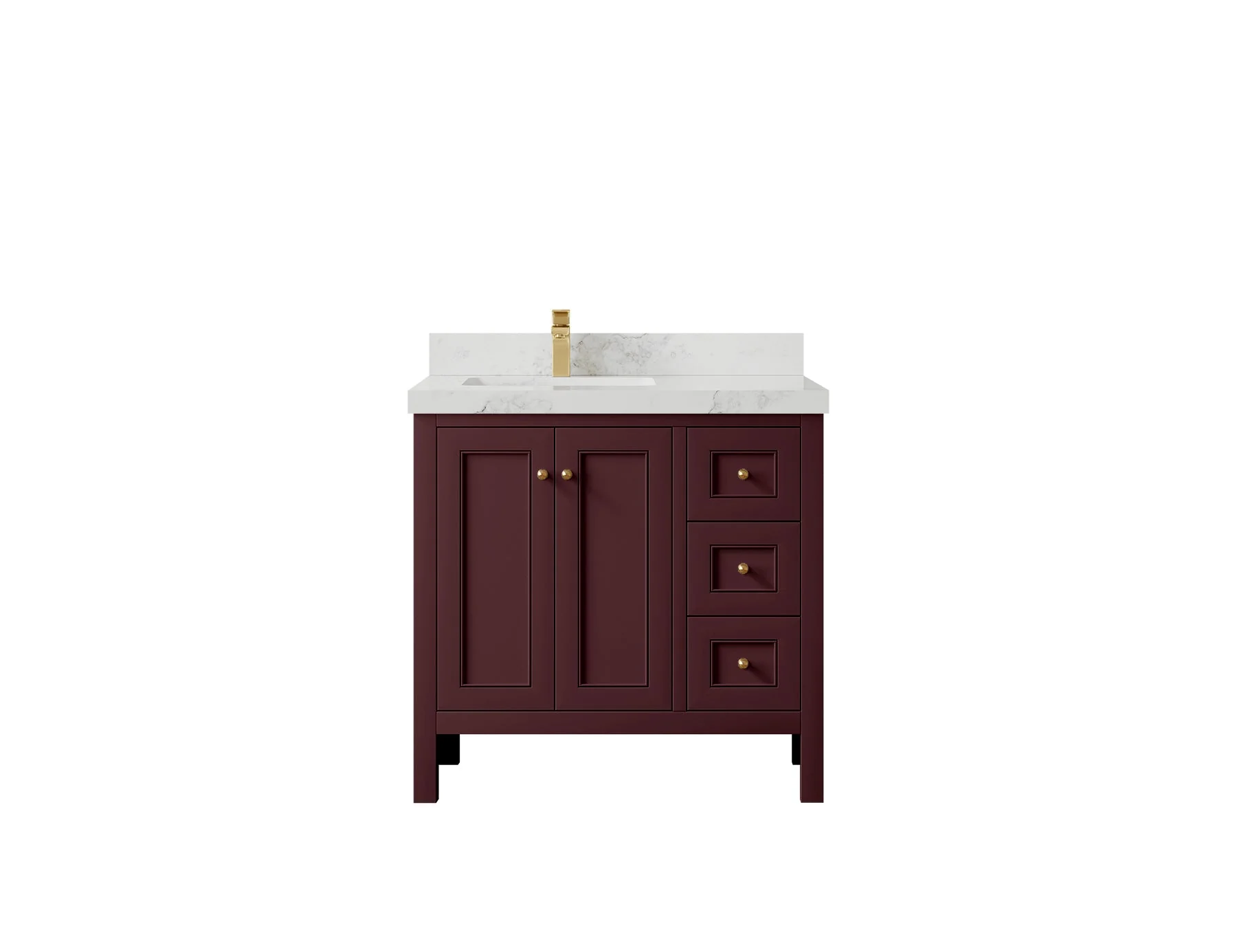 Nashville 36 in. W x 22 in. D Left Offset Sink Bathroom Vanity - Image 34