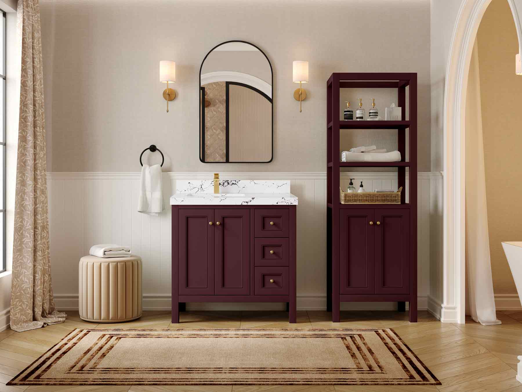 Nashville 36 in. W x 22 in. D Left Offset Sink Bathroom Vanity - Image 4