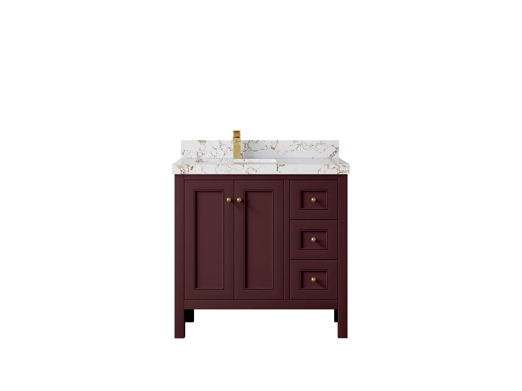 Nashville 36 in. W x 22 in. D Left Offset Sink Bathroom Vanity - Image 42
