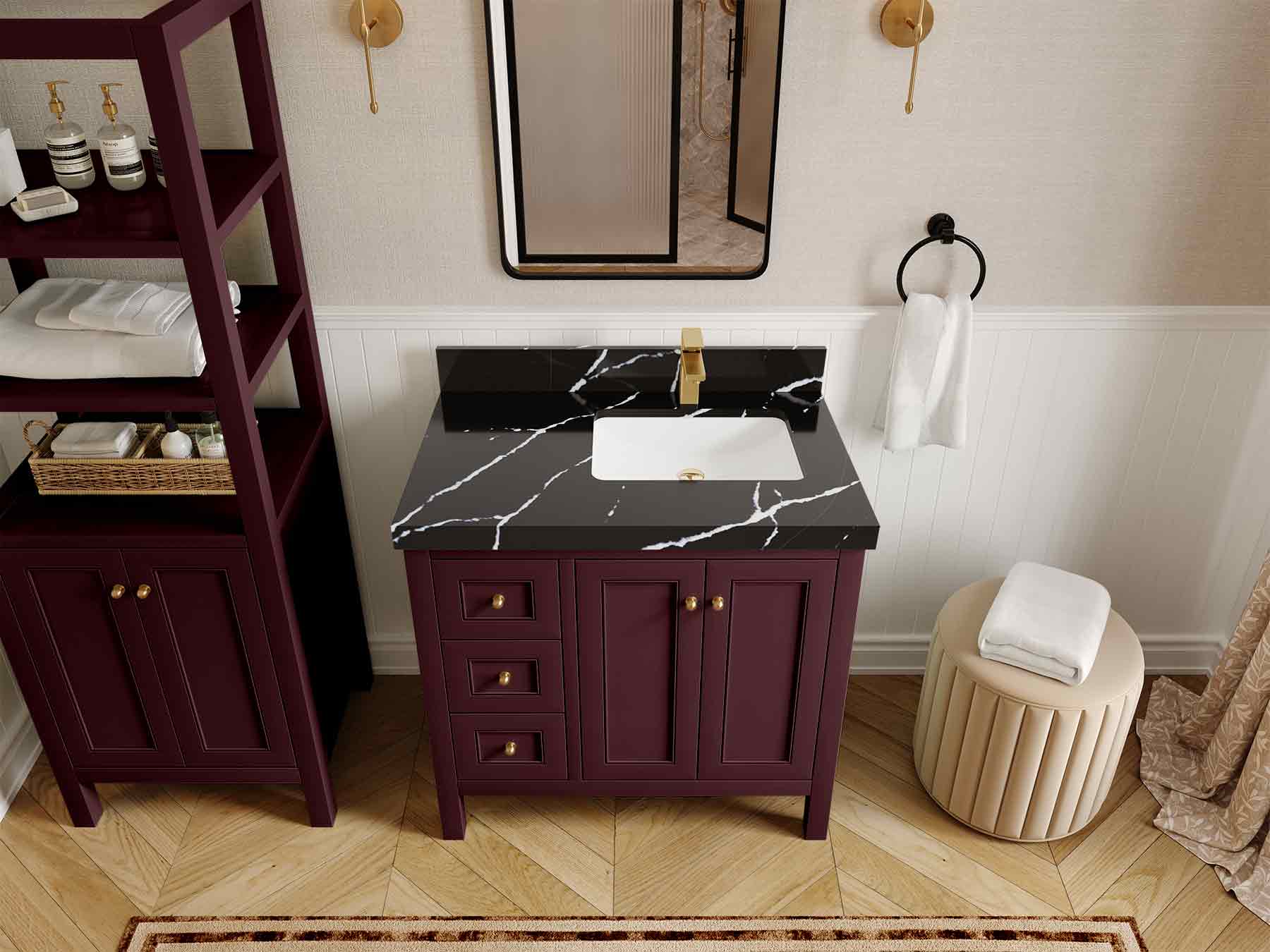 Nashville 36 in. W x 22 in D Right Offset Sink Bathroom Vanity - Image 11