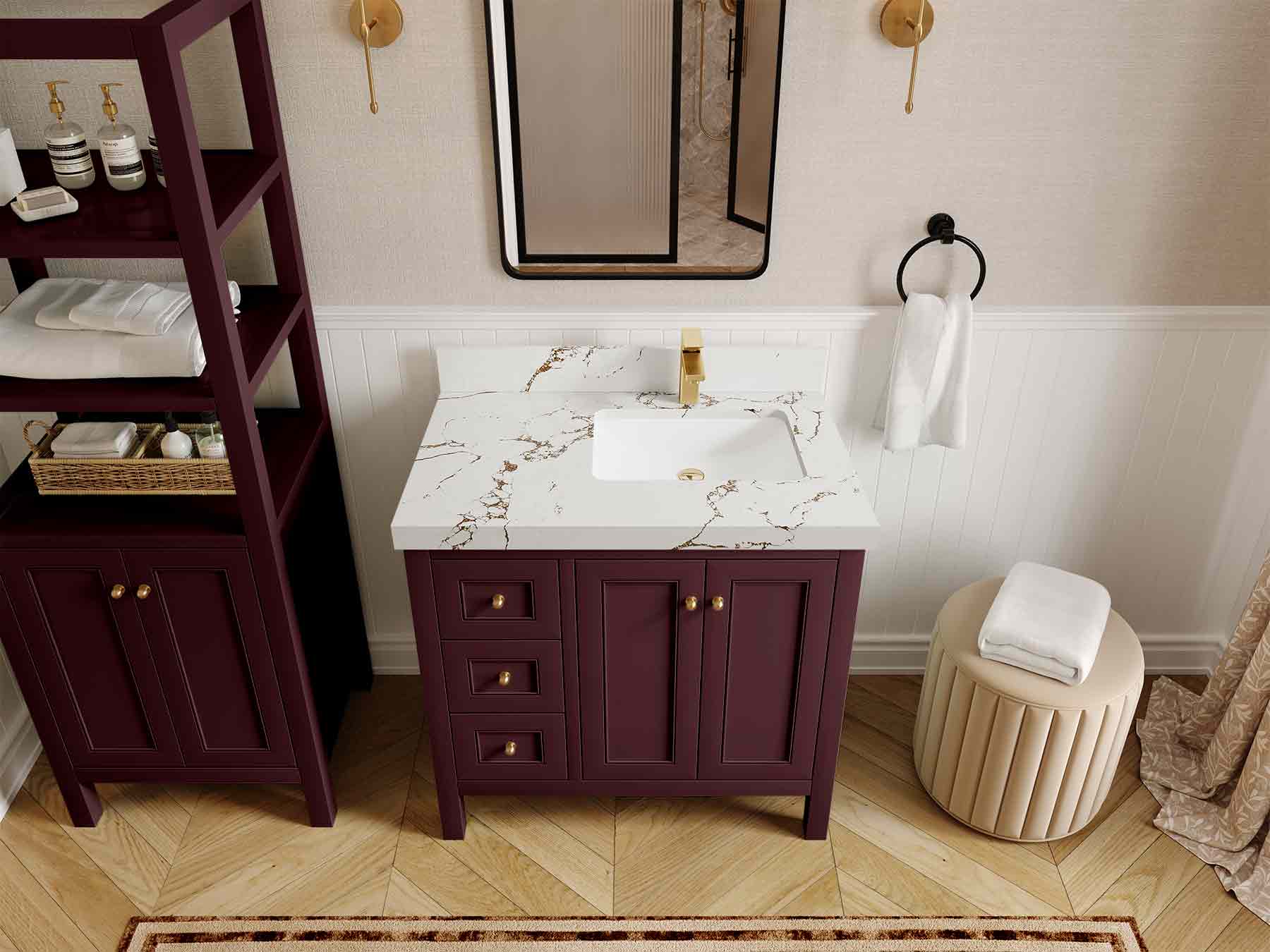 Nashville 36 in. W x 22 in D Right Offset Sink Bathroom Vanity - Image 15