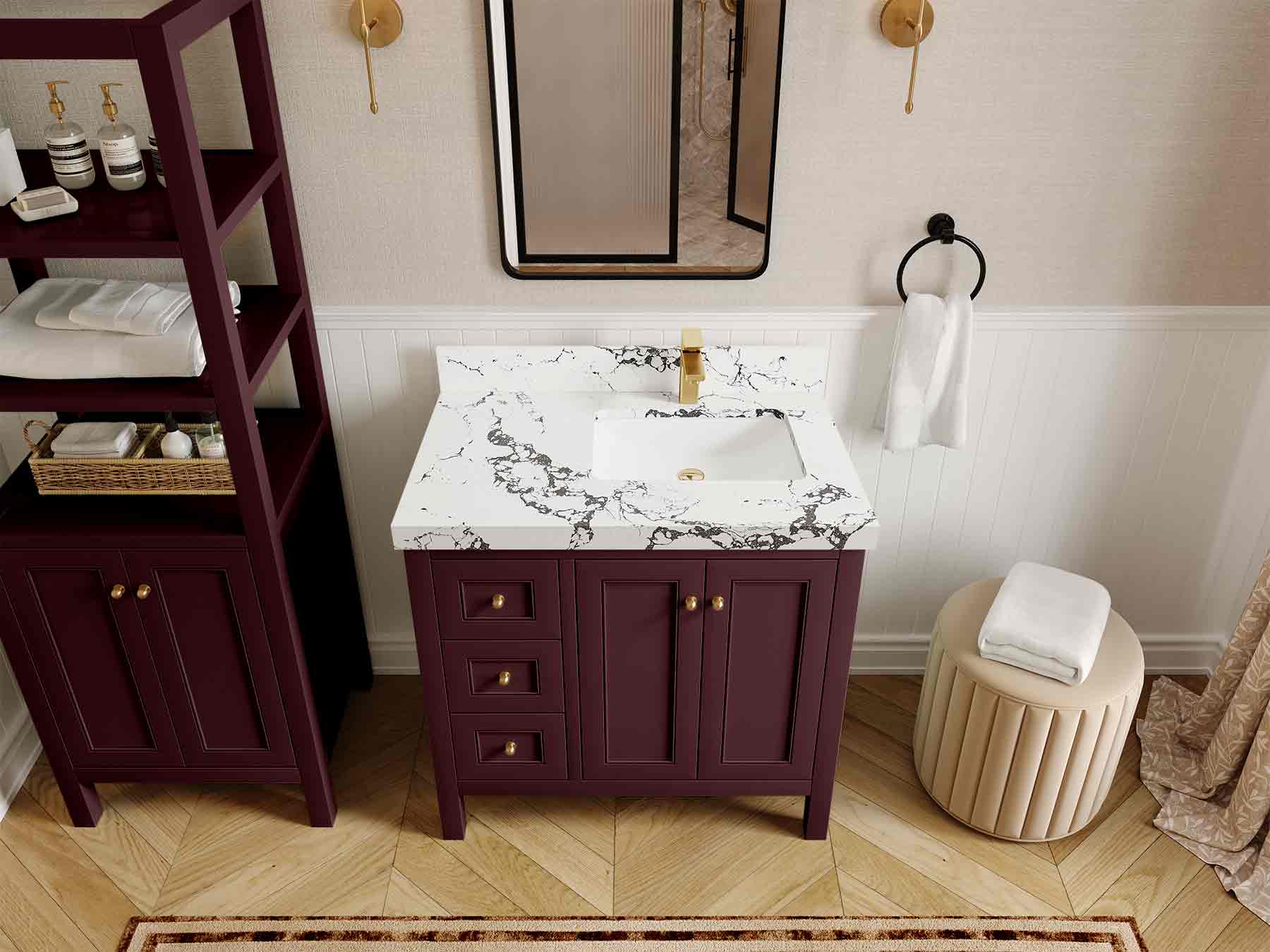 Nashville 36 in. W x 22 in D Right Offset Sink Bathroom Vanity - Image 19
