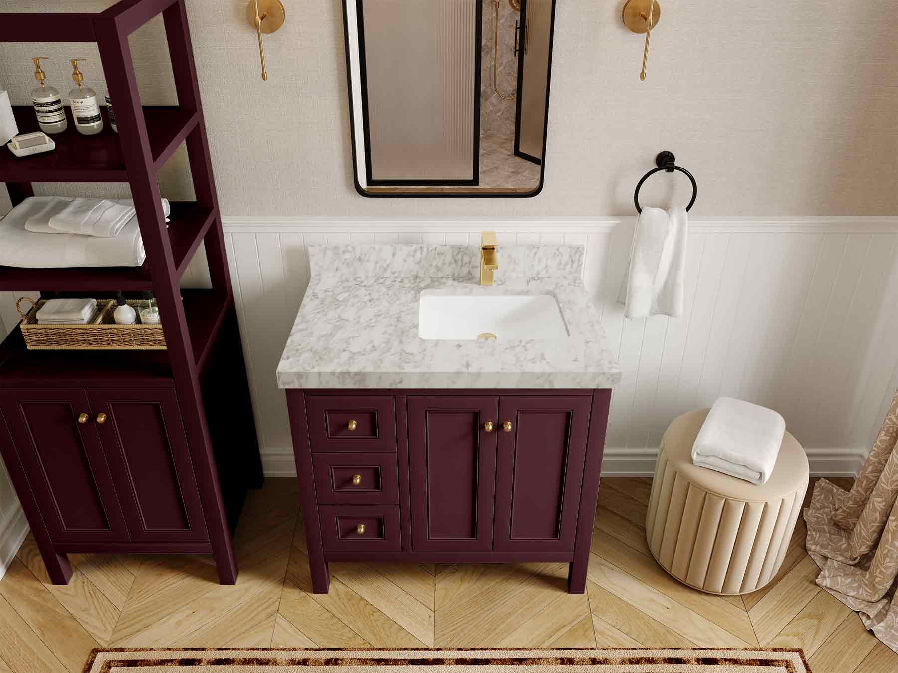 Nashville 36 in. W x 22 in D Right Offset Sink Bathroom Vanity - Image 21