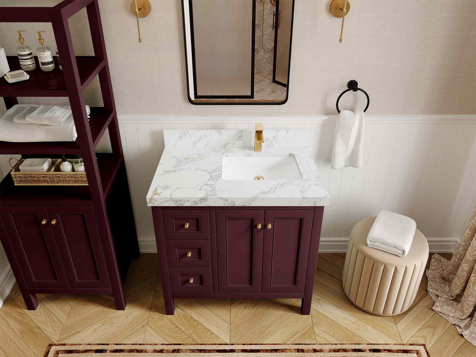 Nashville 36 in. W x 22 in D Right Offset Sink Bathroom Vanity - Image 27