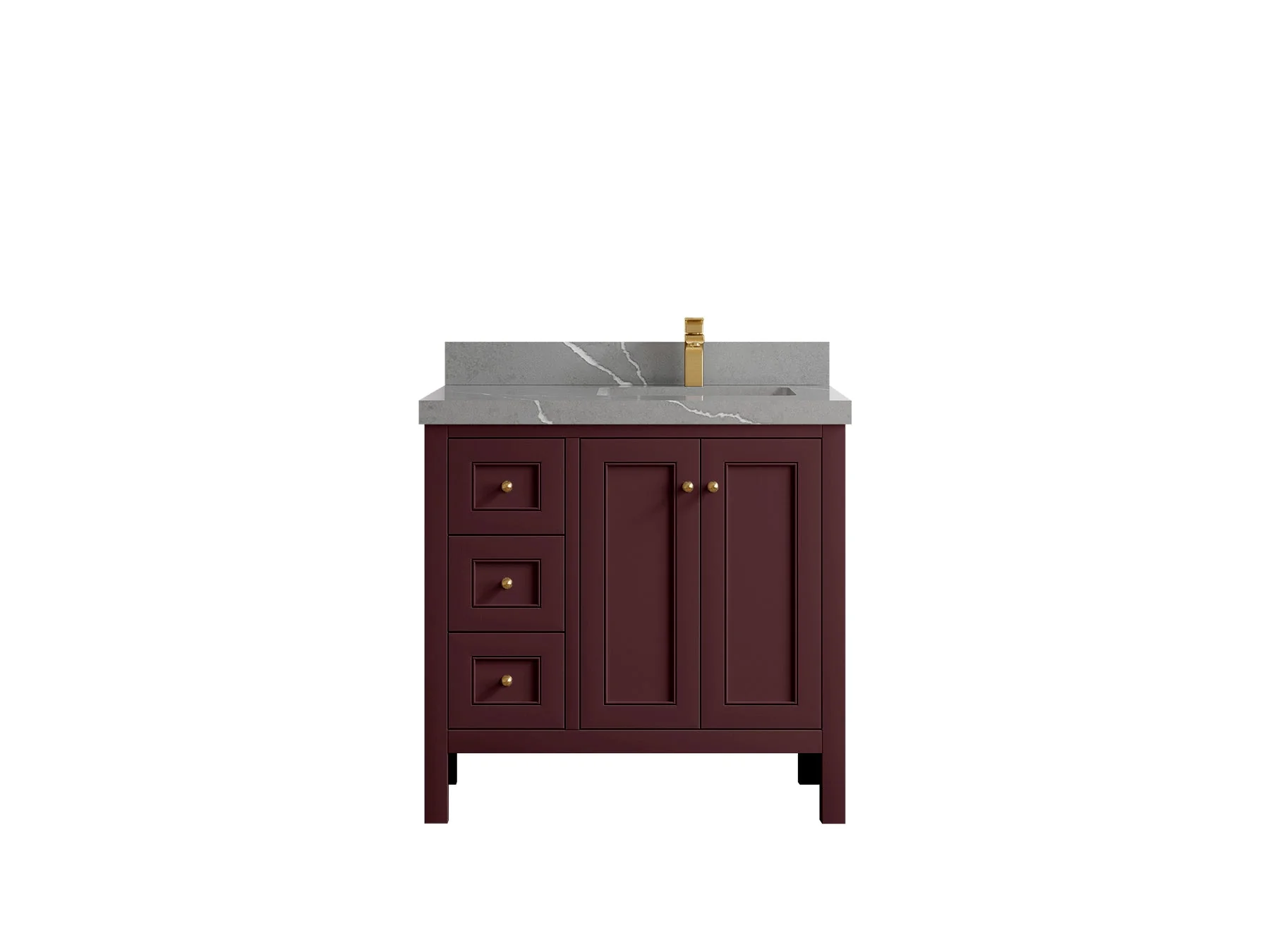 Nashville 36 in. W x 22 in D Right Offset Sink Bathroom Vanity - Image 42
