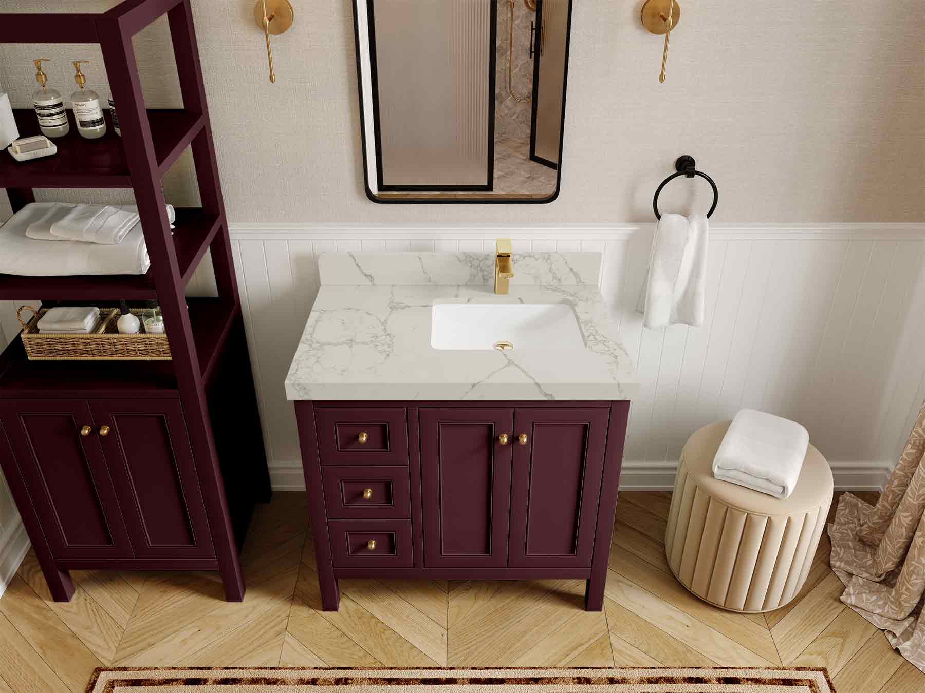 Nashville 36 in. W x 22 in D Right Offset Sink Bathroom Vanity - Image 43
