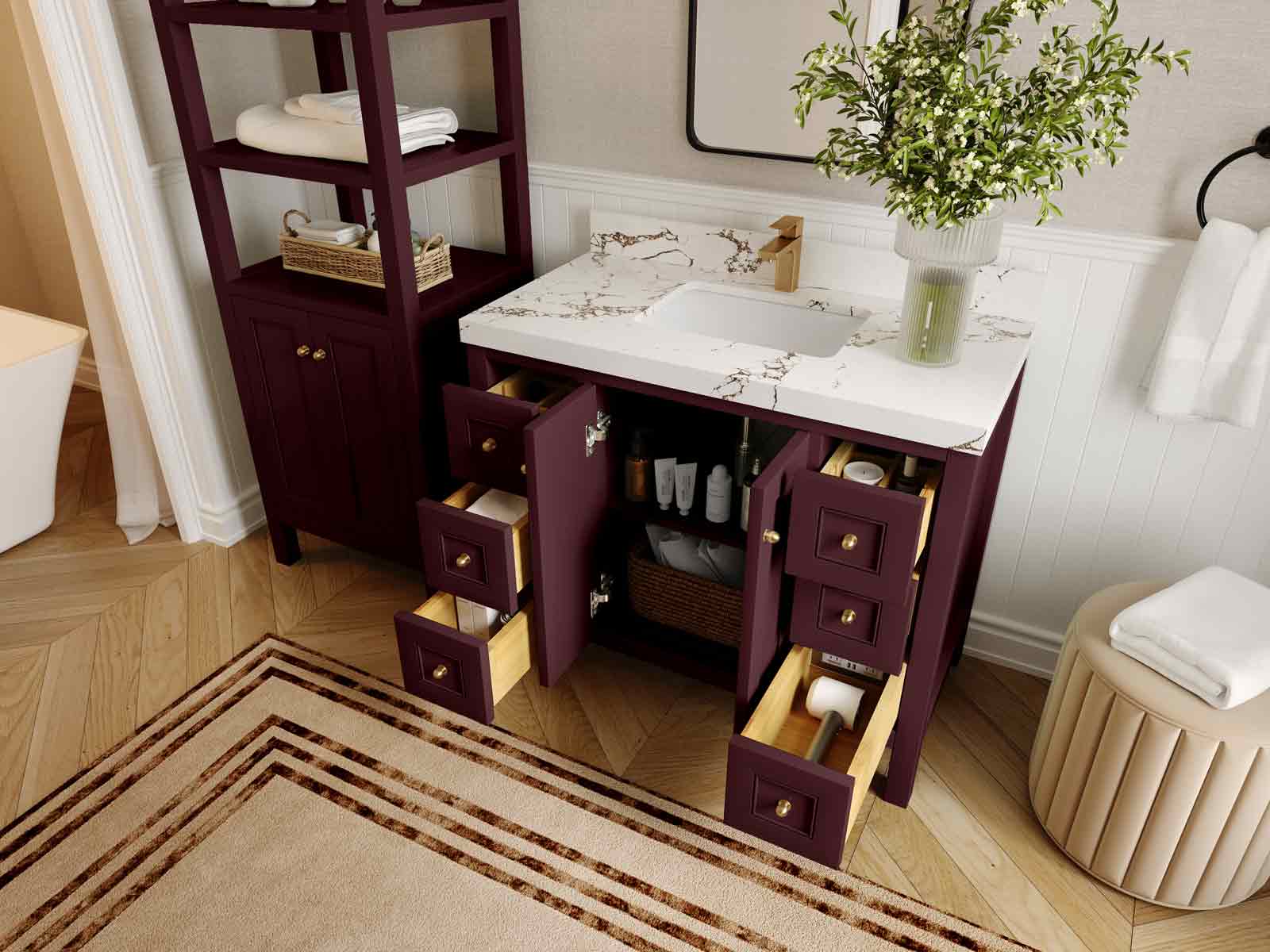 Nashville 42 in. W x 22 in. D Single Sink Bathroom Vanity - Image 3