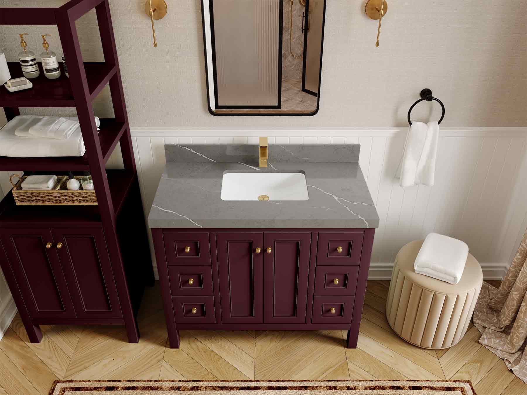 Nashville 42 in. W x 22 in. D Single Sink Bathroom Vanity - Image 37
