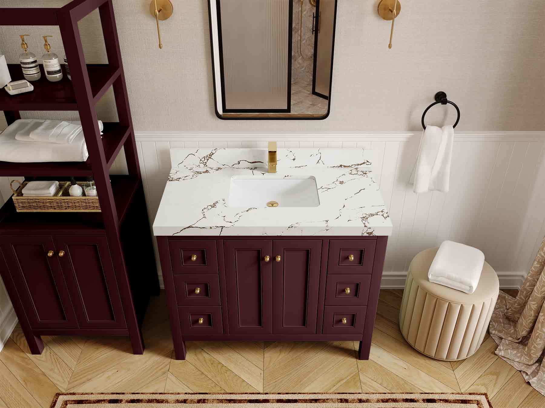 Nashville 42 in. W x 22 in. D Single Sink Bathroom Vanity - Image 43