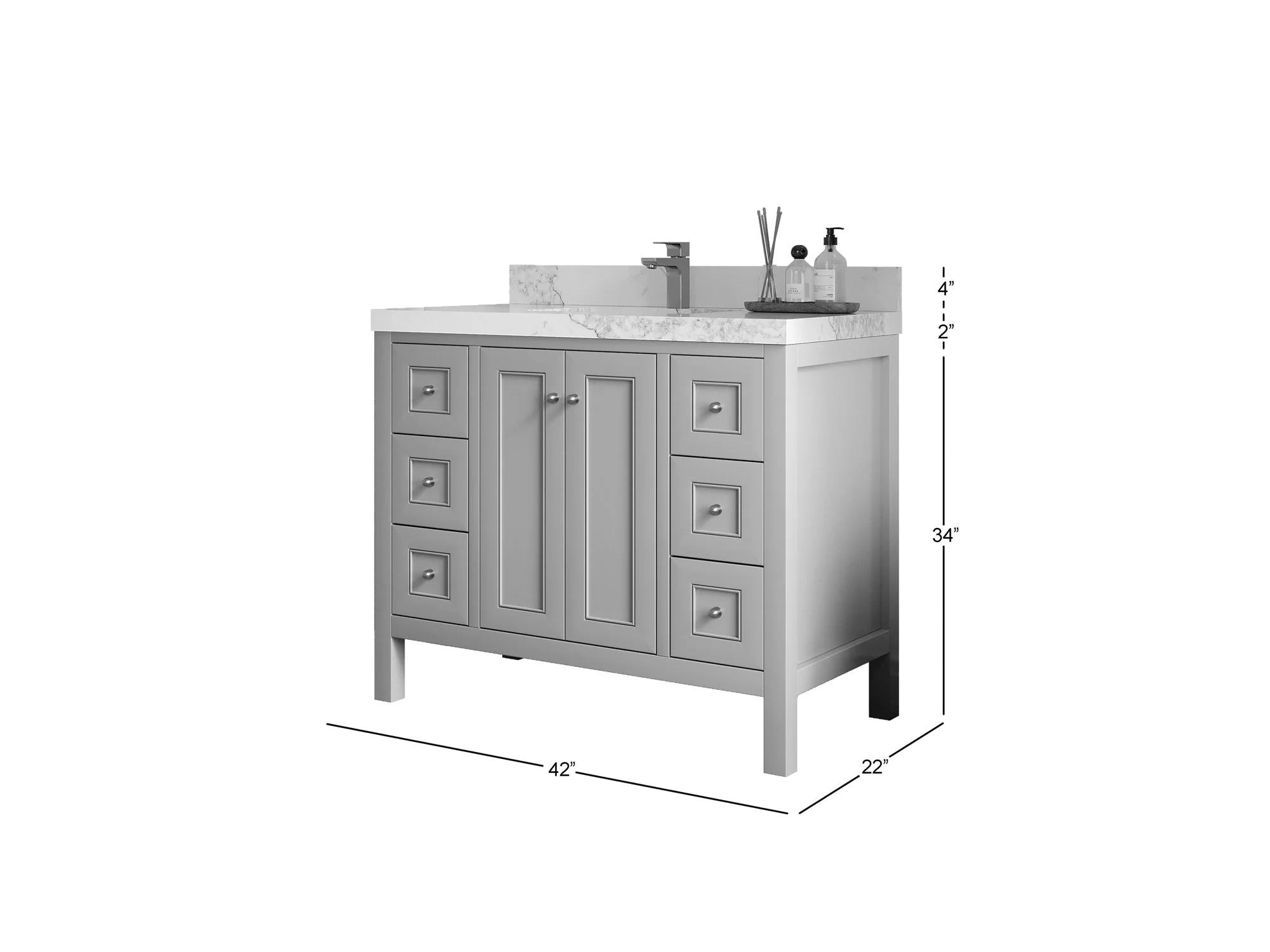 Nashville 42 in. W x 22 in. D Single Sink Bathroom Vanity - Image 5