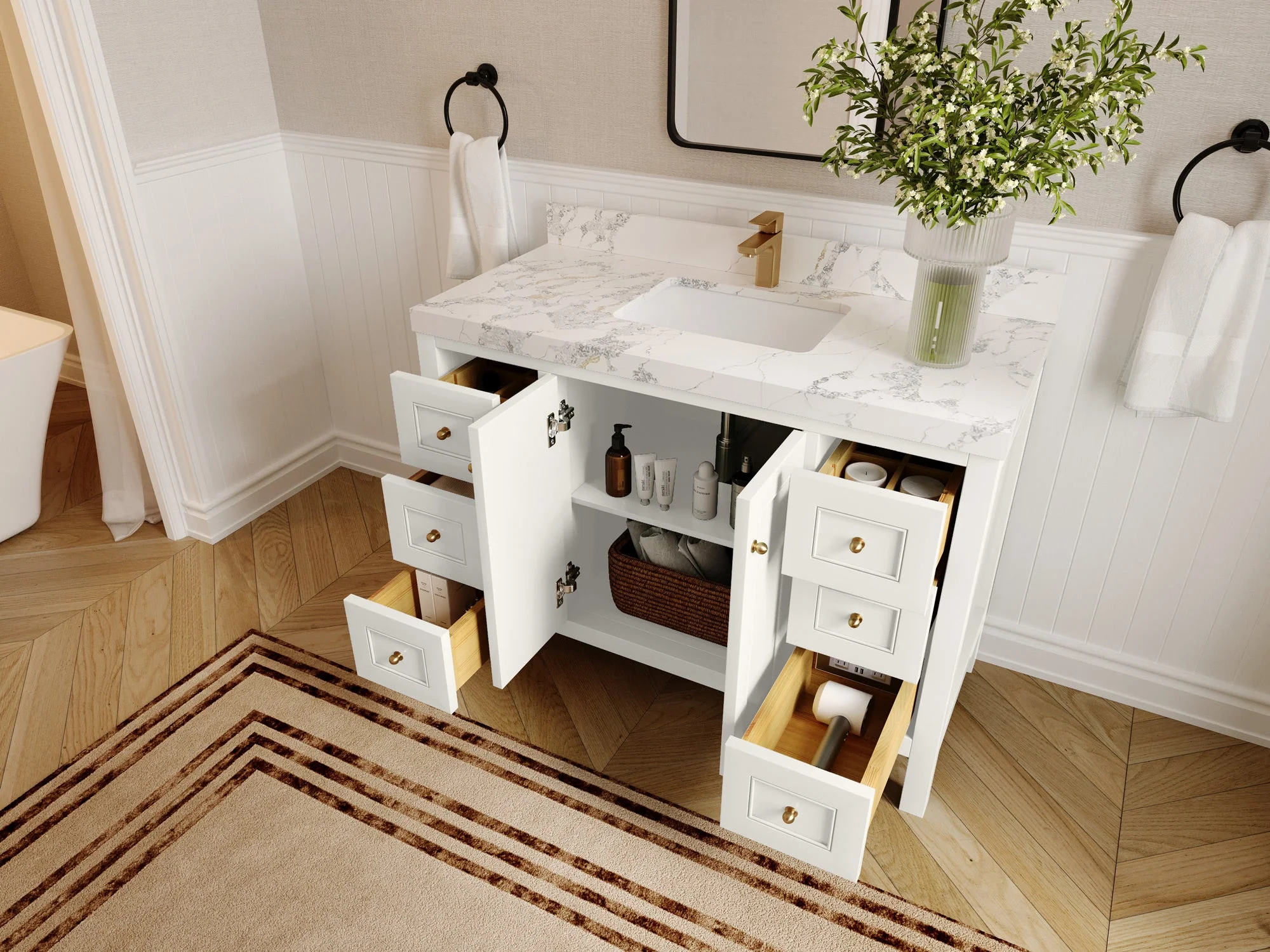 Nashville 48 in. W x 22 in. D Single Sink Bathroom Vanity - Image 3