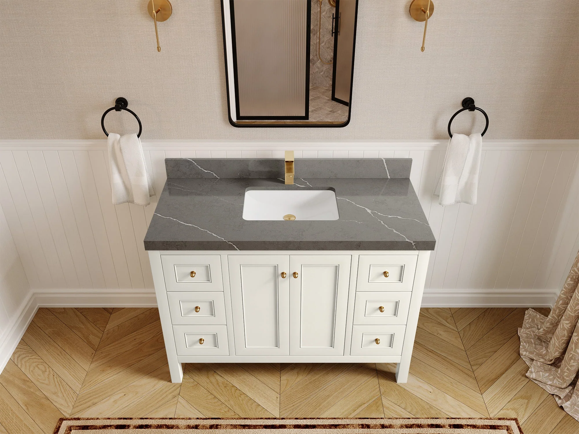 Nashville 48 in. W x 22 in. D Single Sink Bathroom Vanity - Image 34