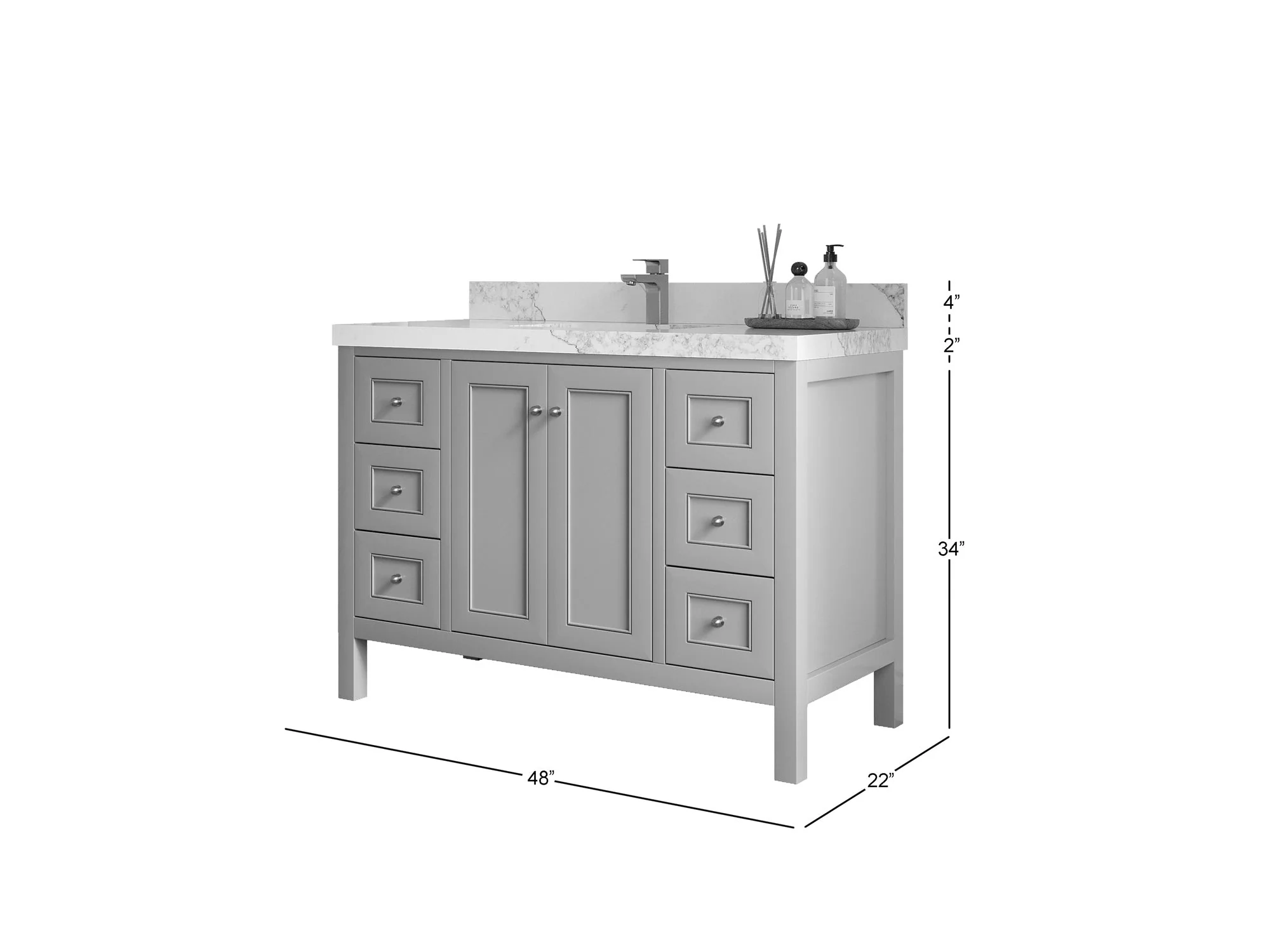 Nashville 48 in. W x 22 in. D Single Sink Bathroom Vanity - Image 5