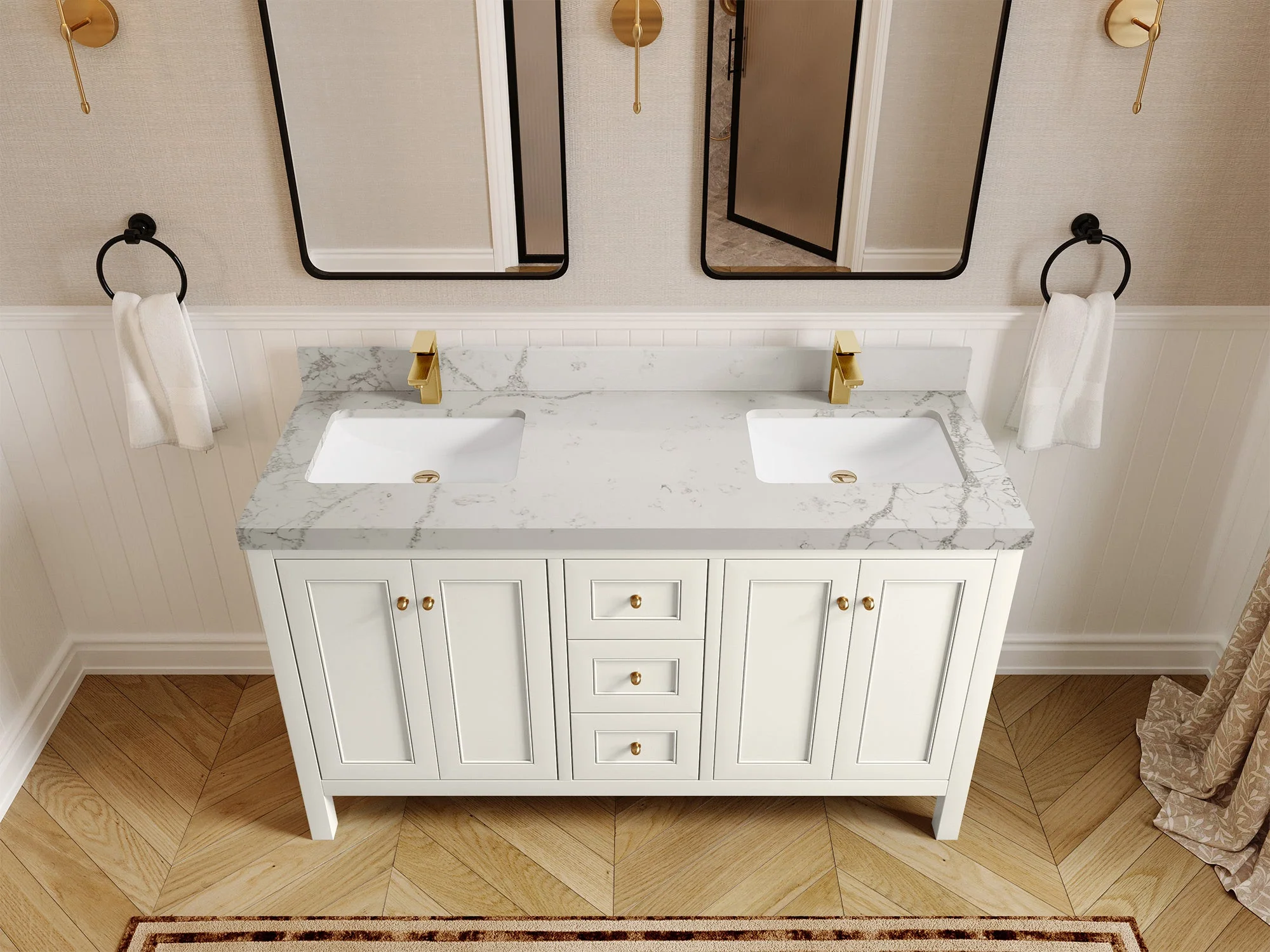 Nashville 60 in. W x 22 in. D Double Sink Bathroom Vanity - Image 12