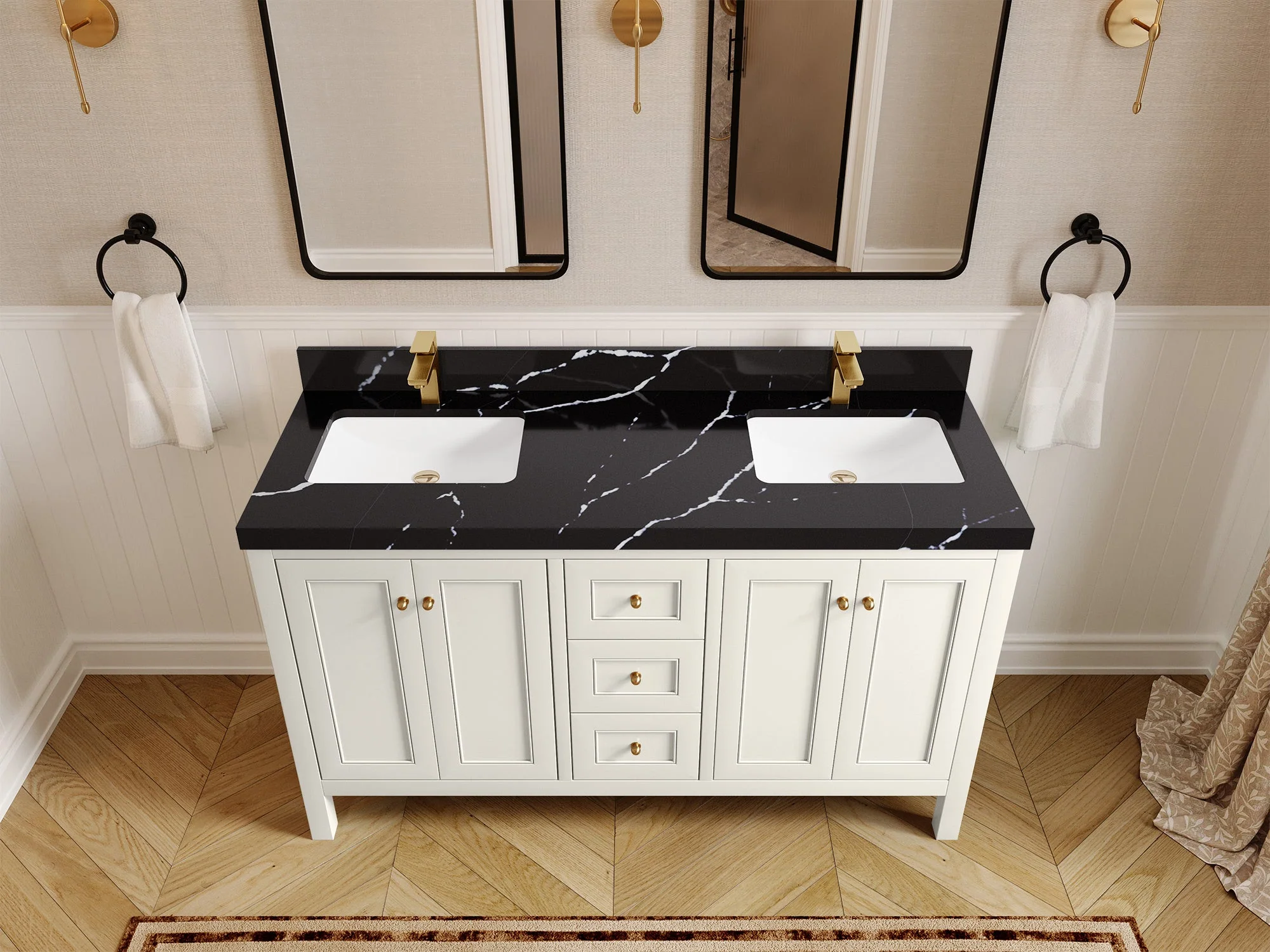 Nashville 60 in. W x 22 in. D Double Sink Bathroom Vanity - Image 16