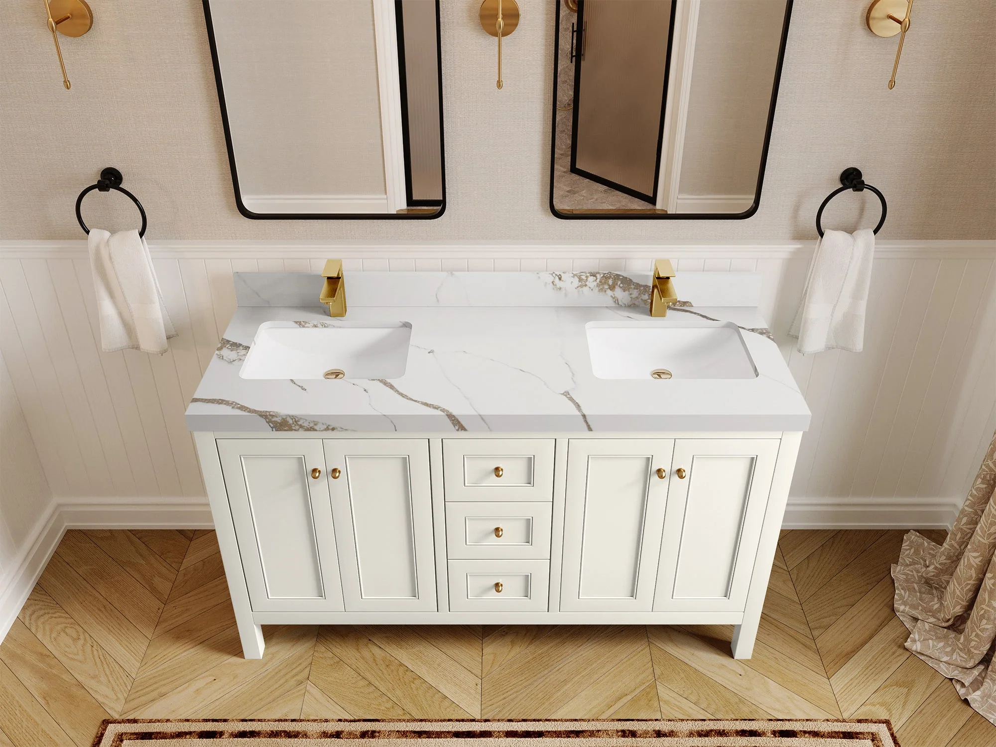 Nashville 60 in. W x 22 in. D Double Sink Bathroom Vanity - Image 18
