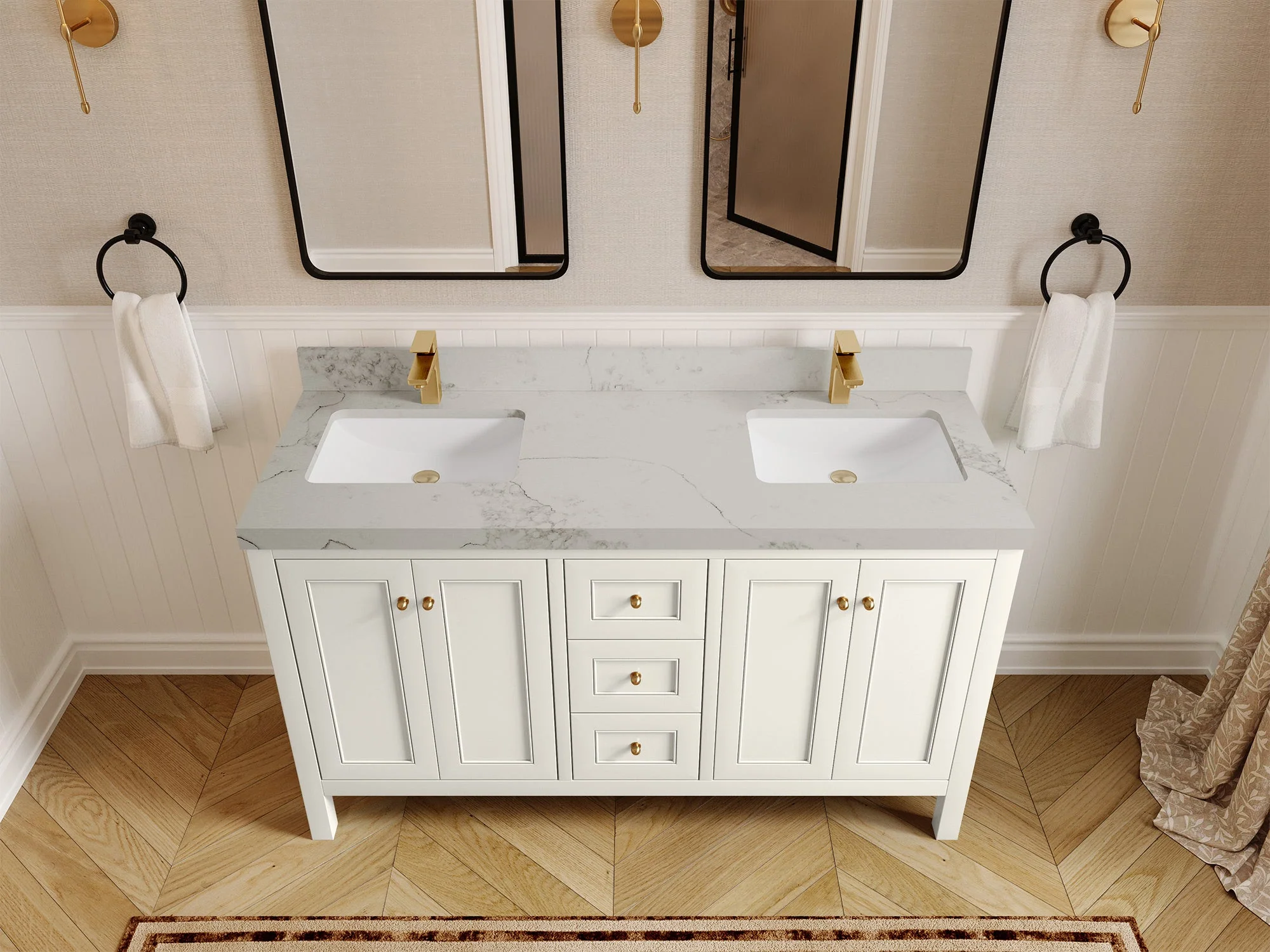 Nashville 60 in. W x 22 in. D Double Sink Bathroom Vanity - Image 22