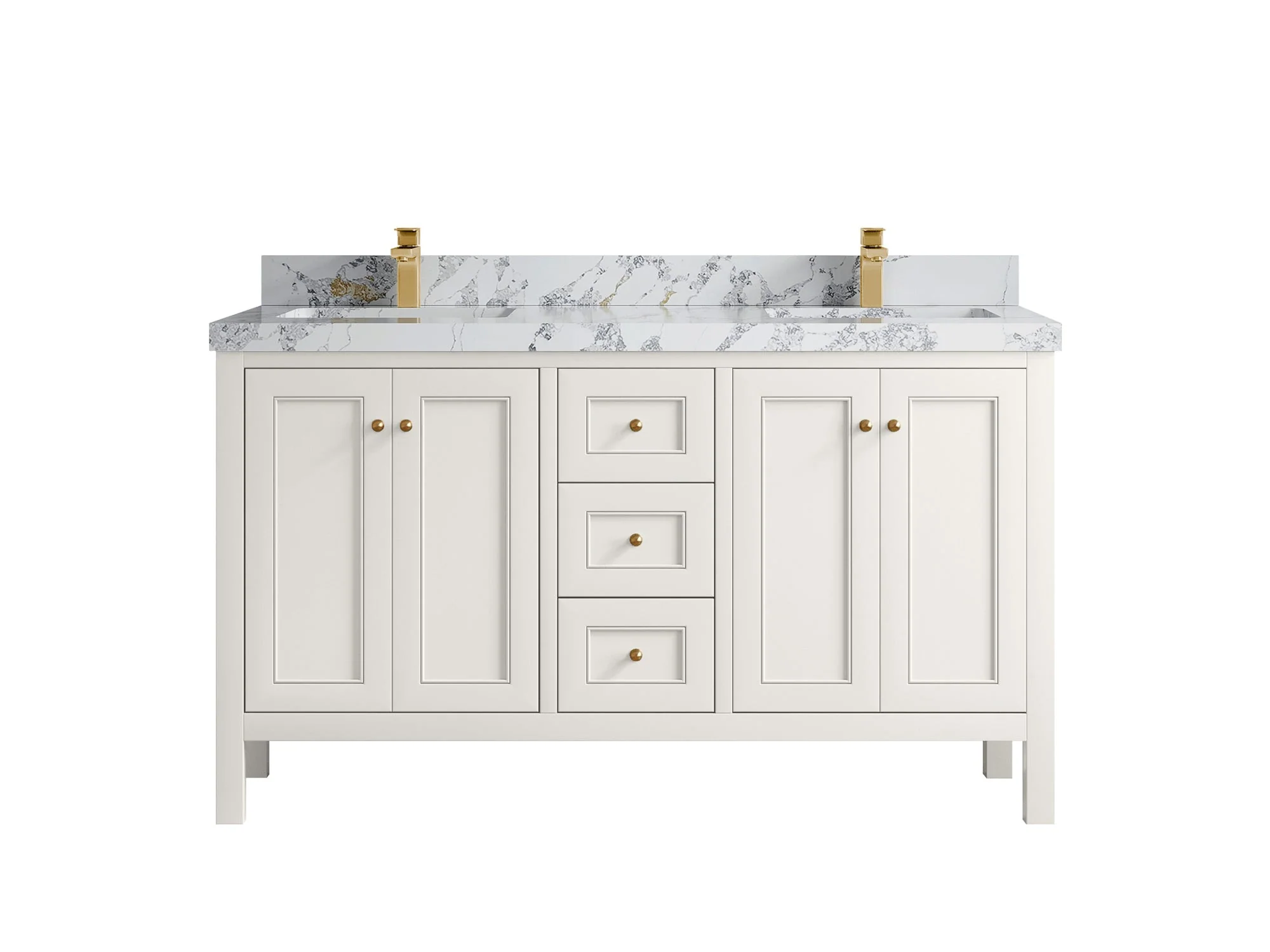 Nashville 60 in. W x 22 in. D Double Sink Bathroom Vanity - Image 25