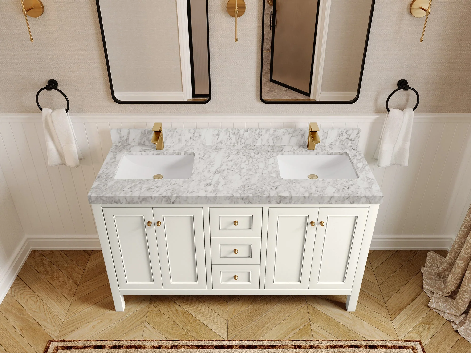 Nashville 60 in. W x 22 in. D Double Sink Bathroom Vanity - Image 28