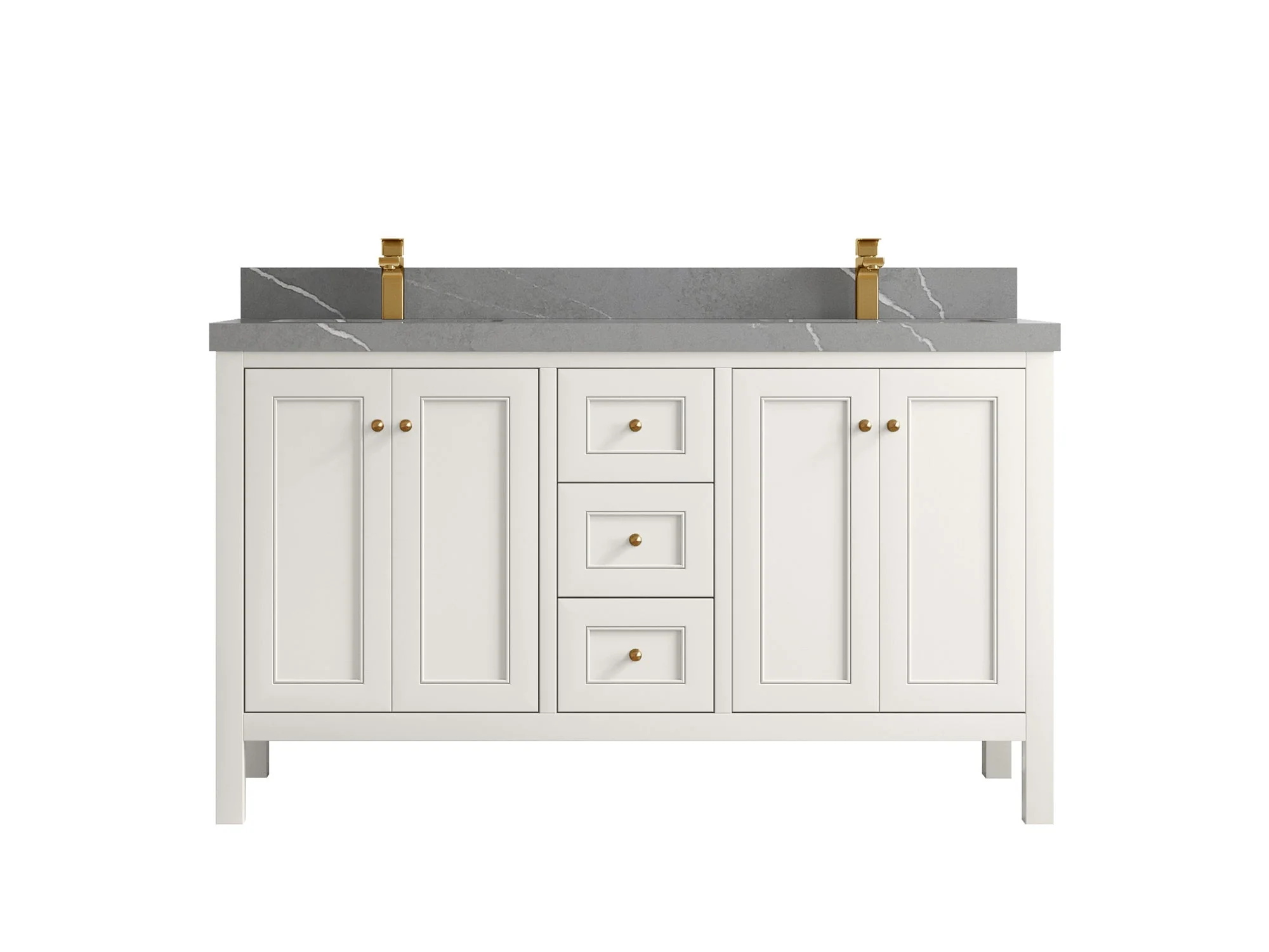 Nashville 60 in. W x 22 in. D Double Sink Bathroom Vanity - Image 43