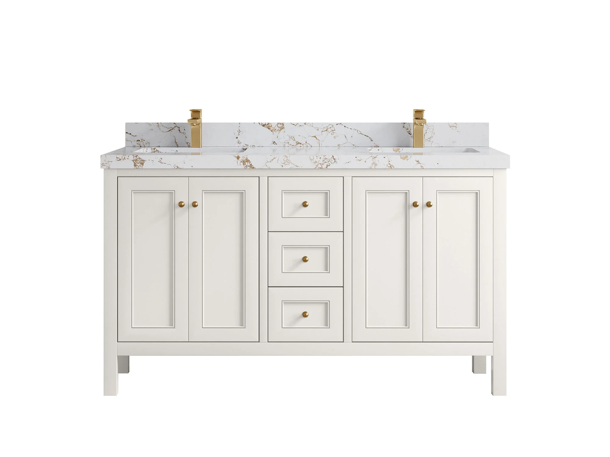 Nashville 60 in. W x 22 in. D Double Sink Bathroom Vanity - Image 47