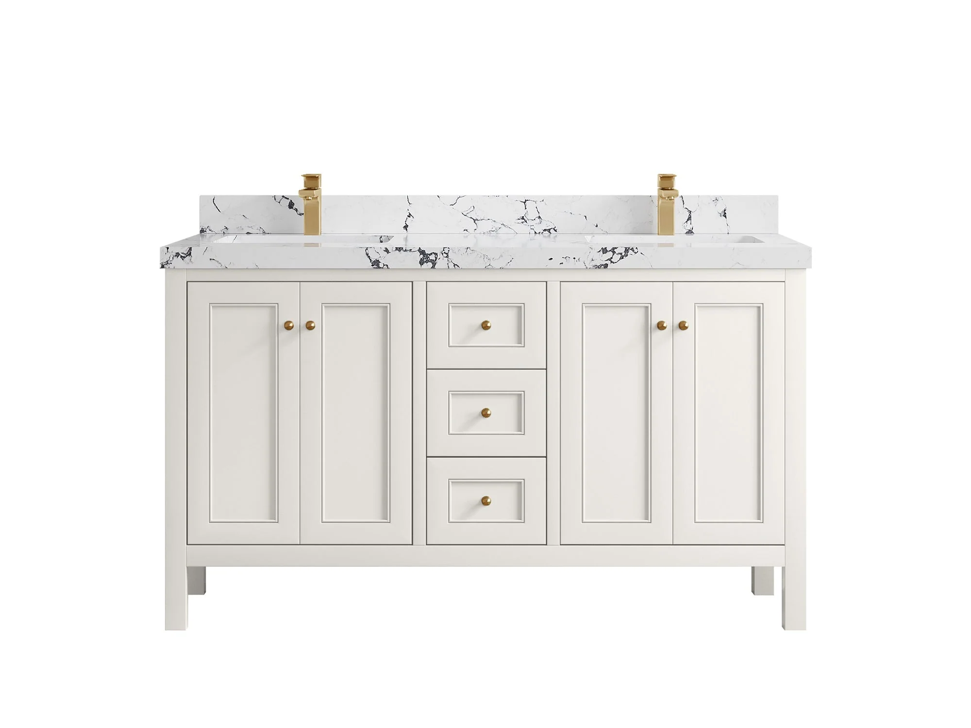 Nashville 60 in. W x 22 in. D Double Sink Bathroom Vanity - Image 49