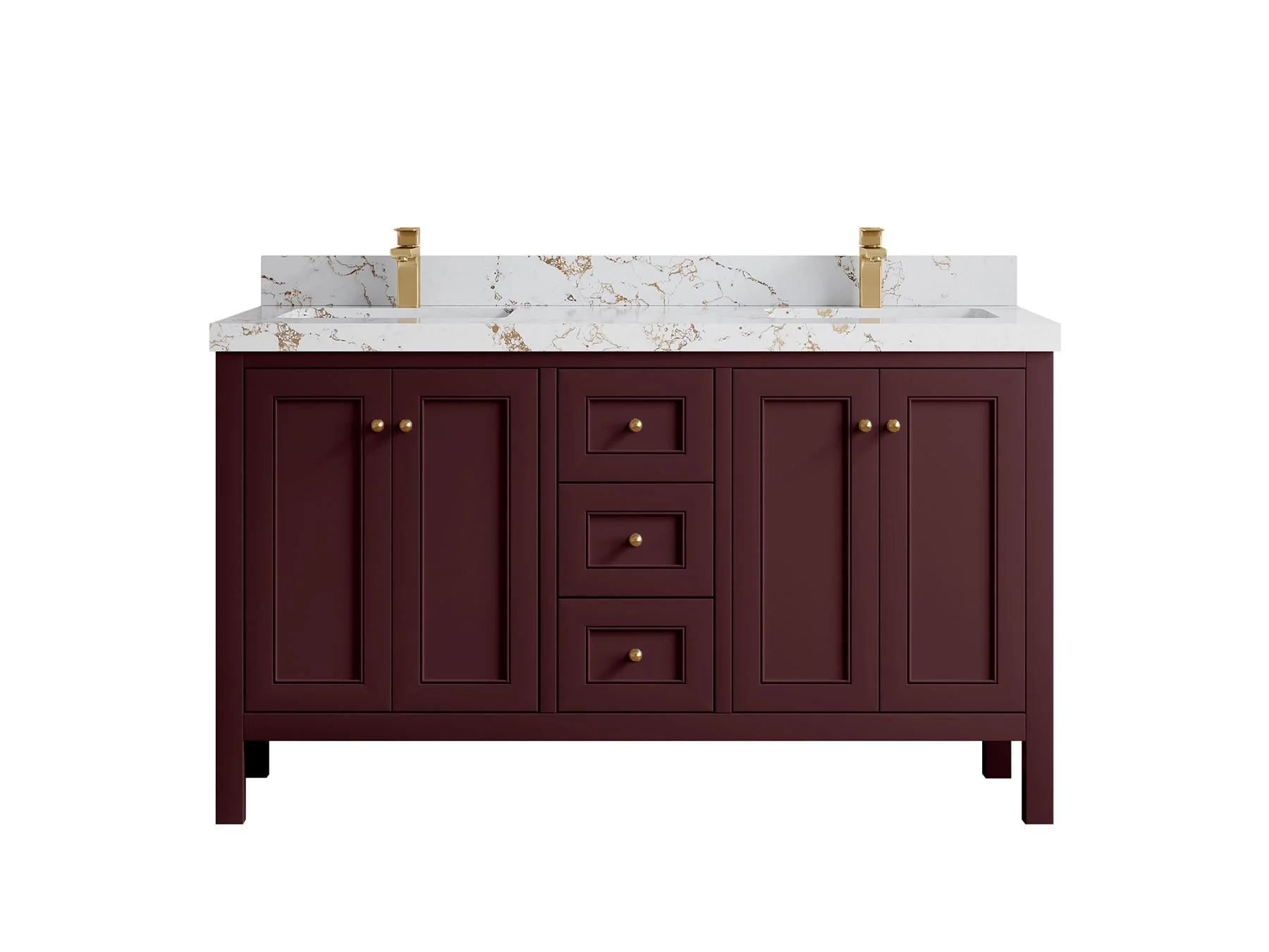 Nashville 60 in. W x 22 in. D Double Sink Bathroom Vanity - Image 26
