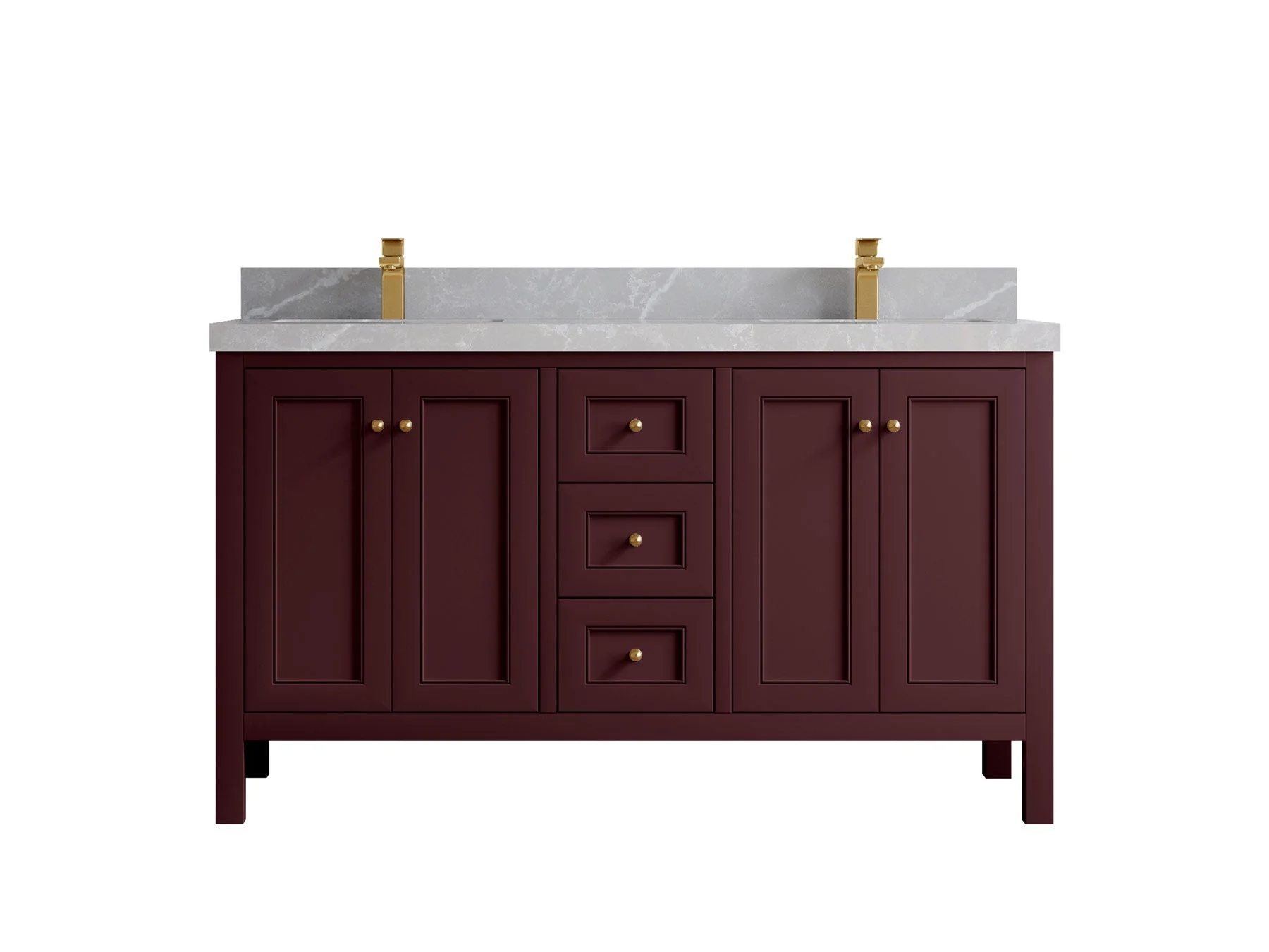Nashville 60 in. W x 22 in. D Double Sink Bathroom Vanity - Image 32
