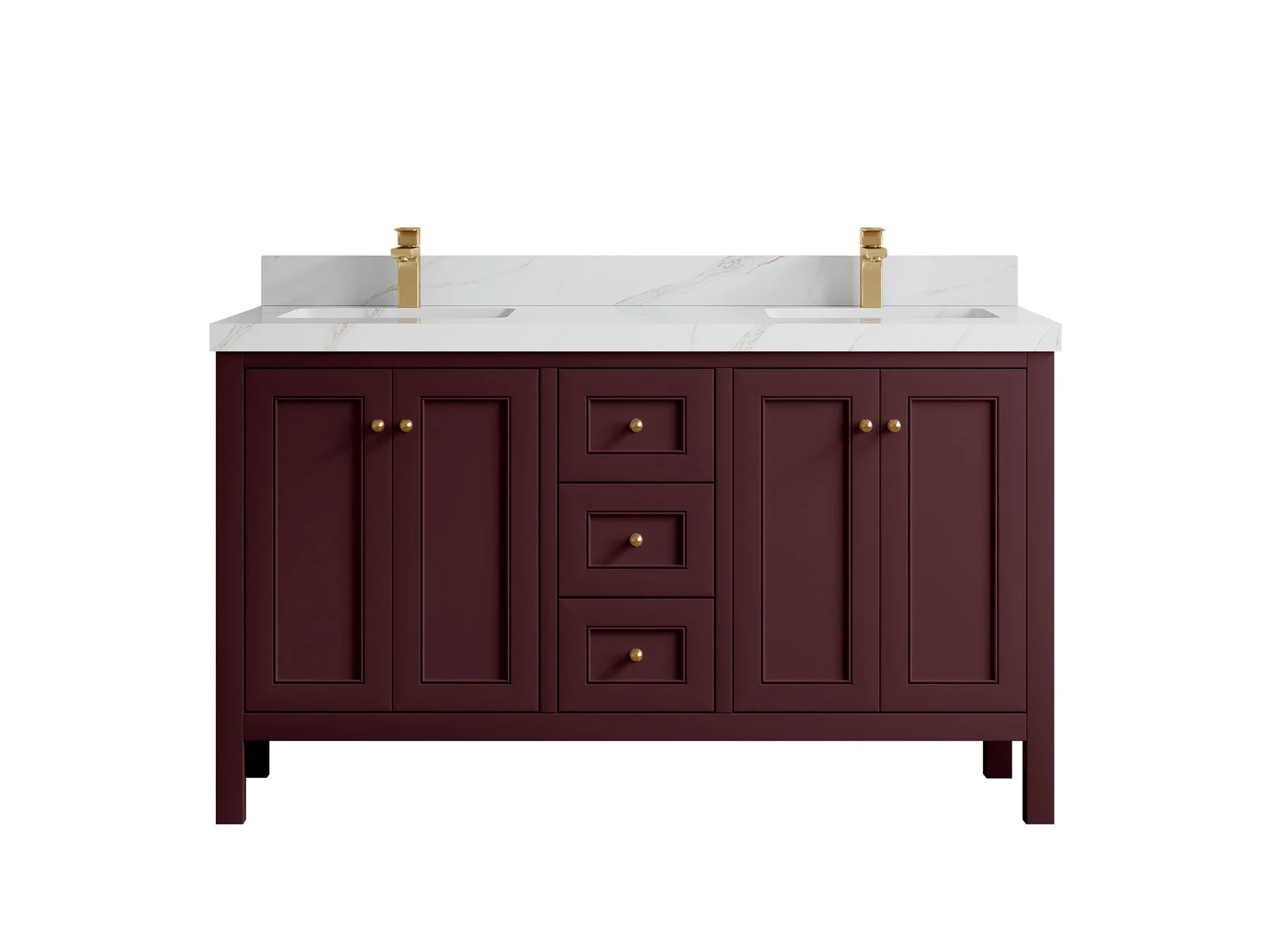 Nashville 60 in. W x 22 in. D Double Sink Bathroom Vanity - Image 36