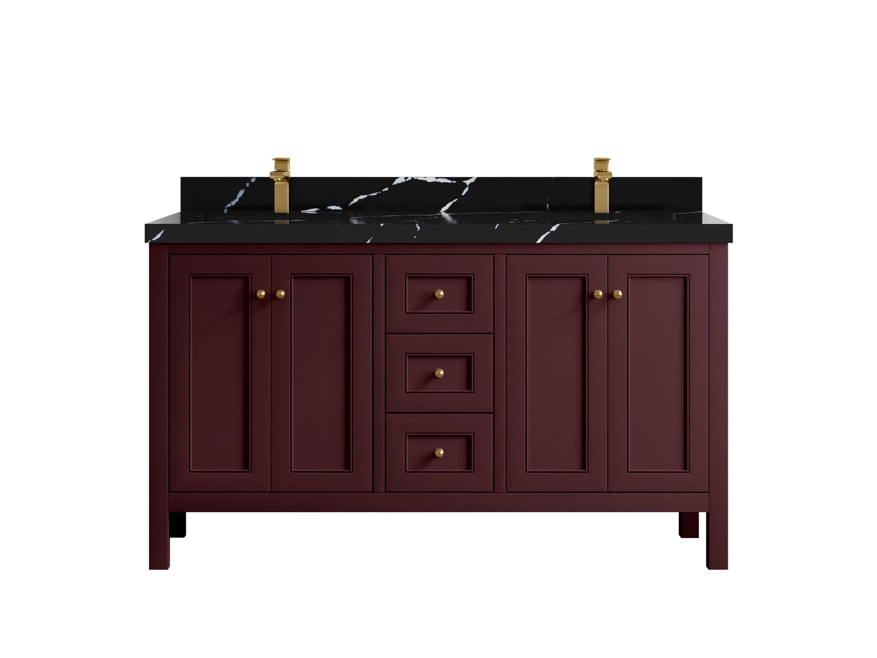 Nashville 60 in. W x 22 in. D Double Sink Bathroom Vanity - Image 38
