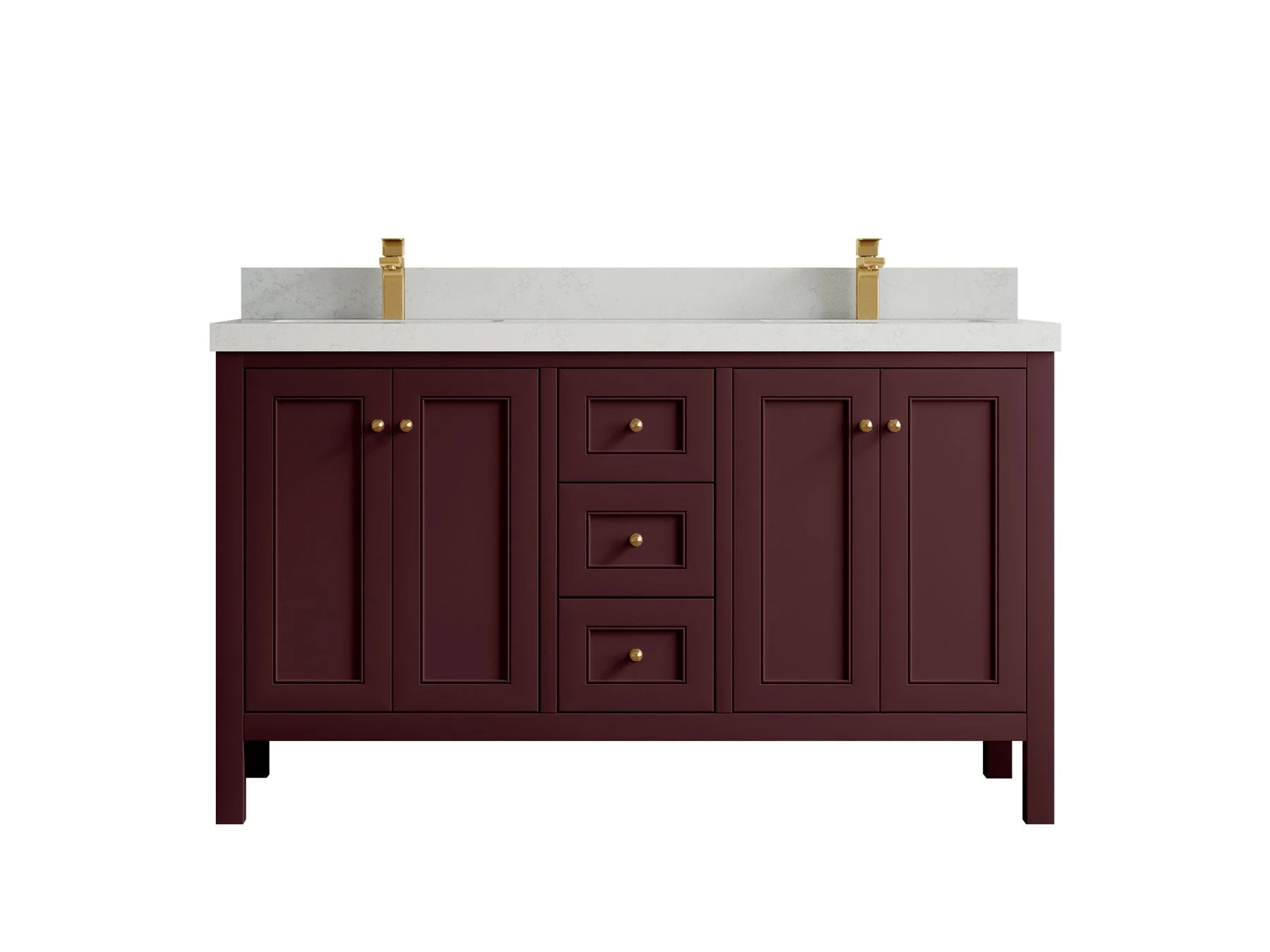 Nashville 60 in. W x 22 in. D Double Sink Bathroom Vanity - Image 42