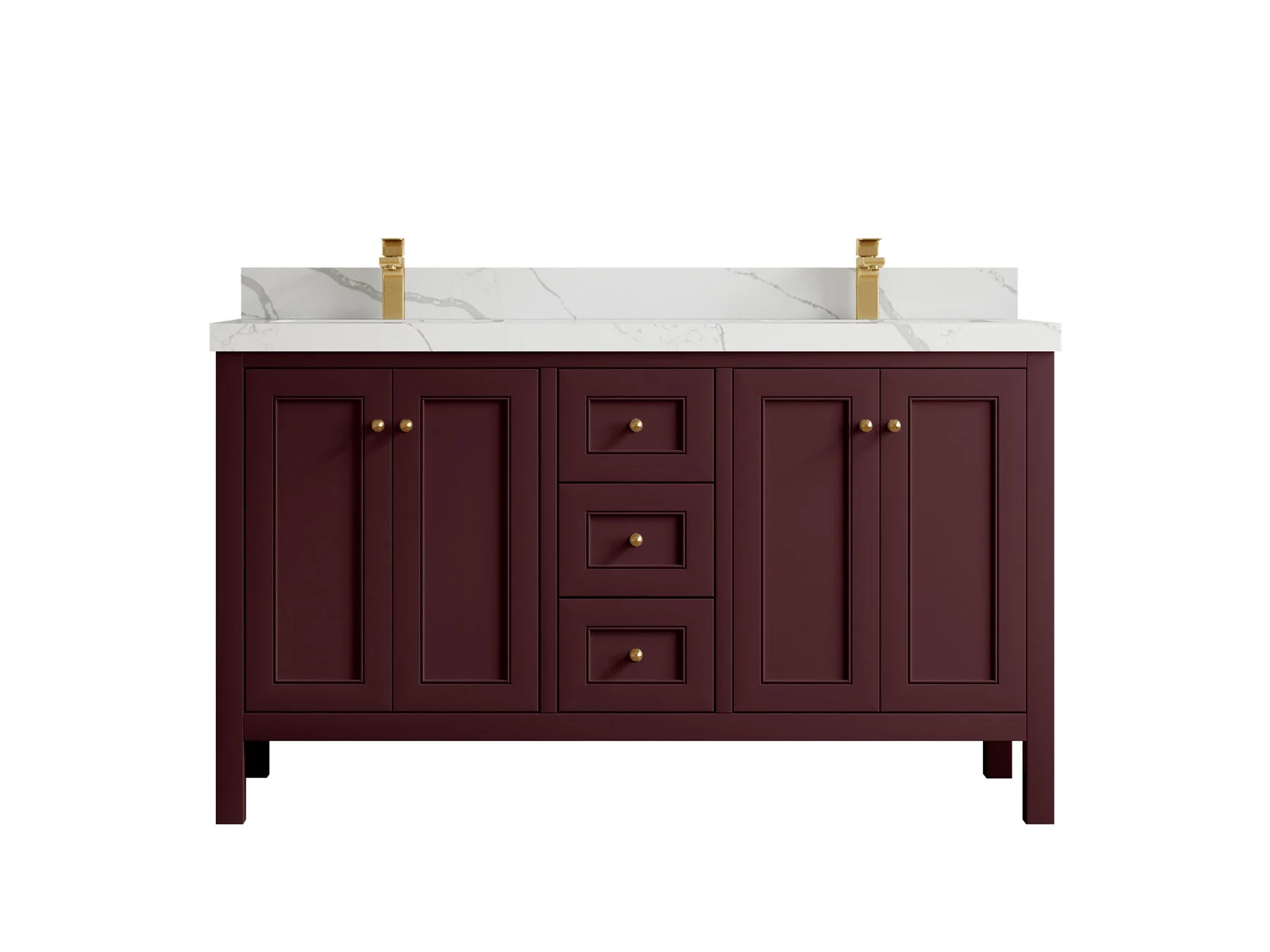 Nashville 60 in. W x 22 in. D Double Sink Bathroom Vanity - Image 44