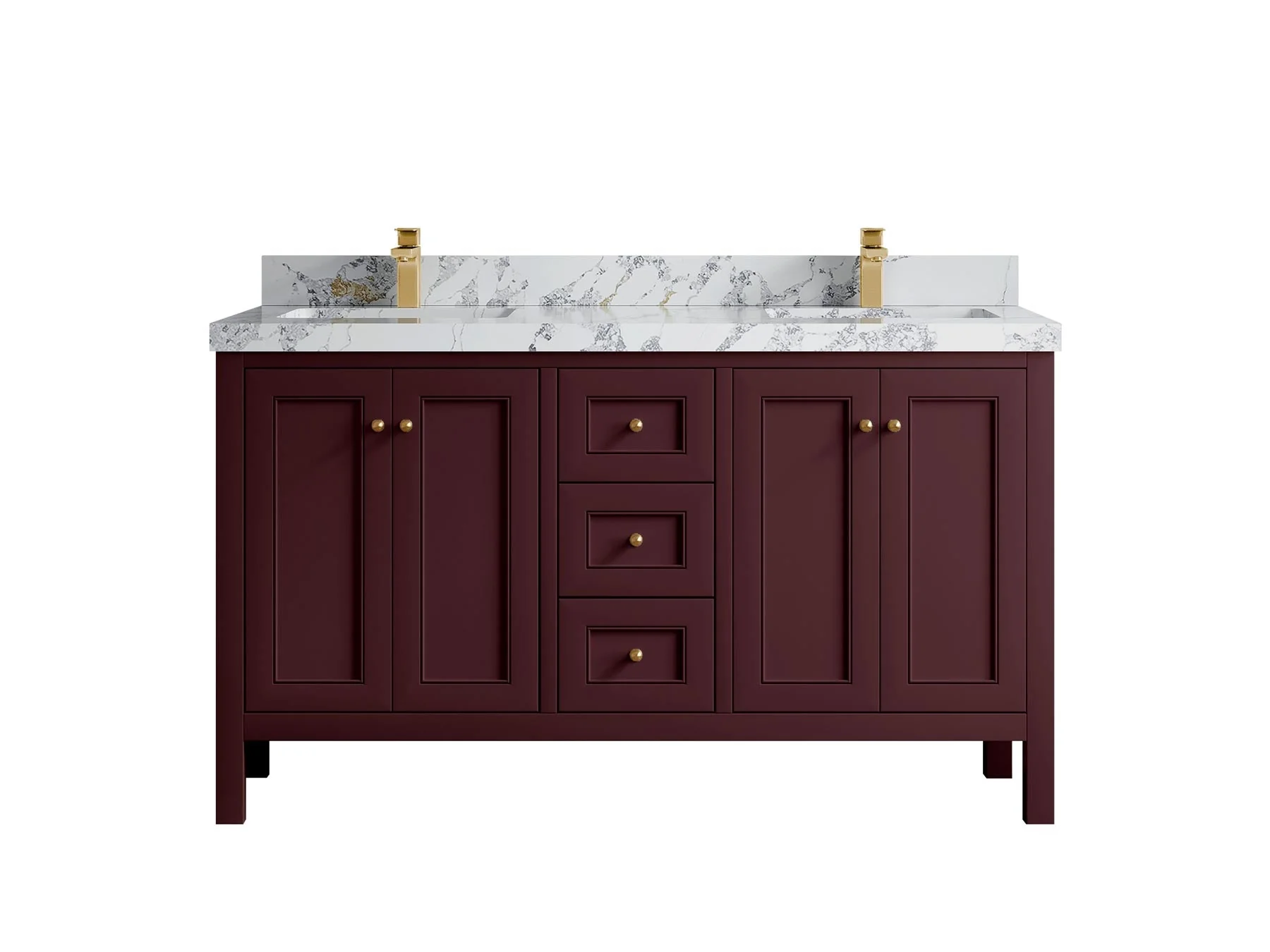 Nashville 60 in. W x 22 in. D Double Sink Bathroom Vanity - Image 46