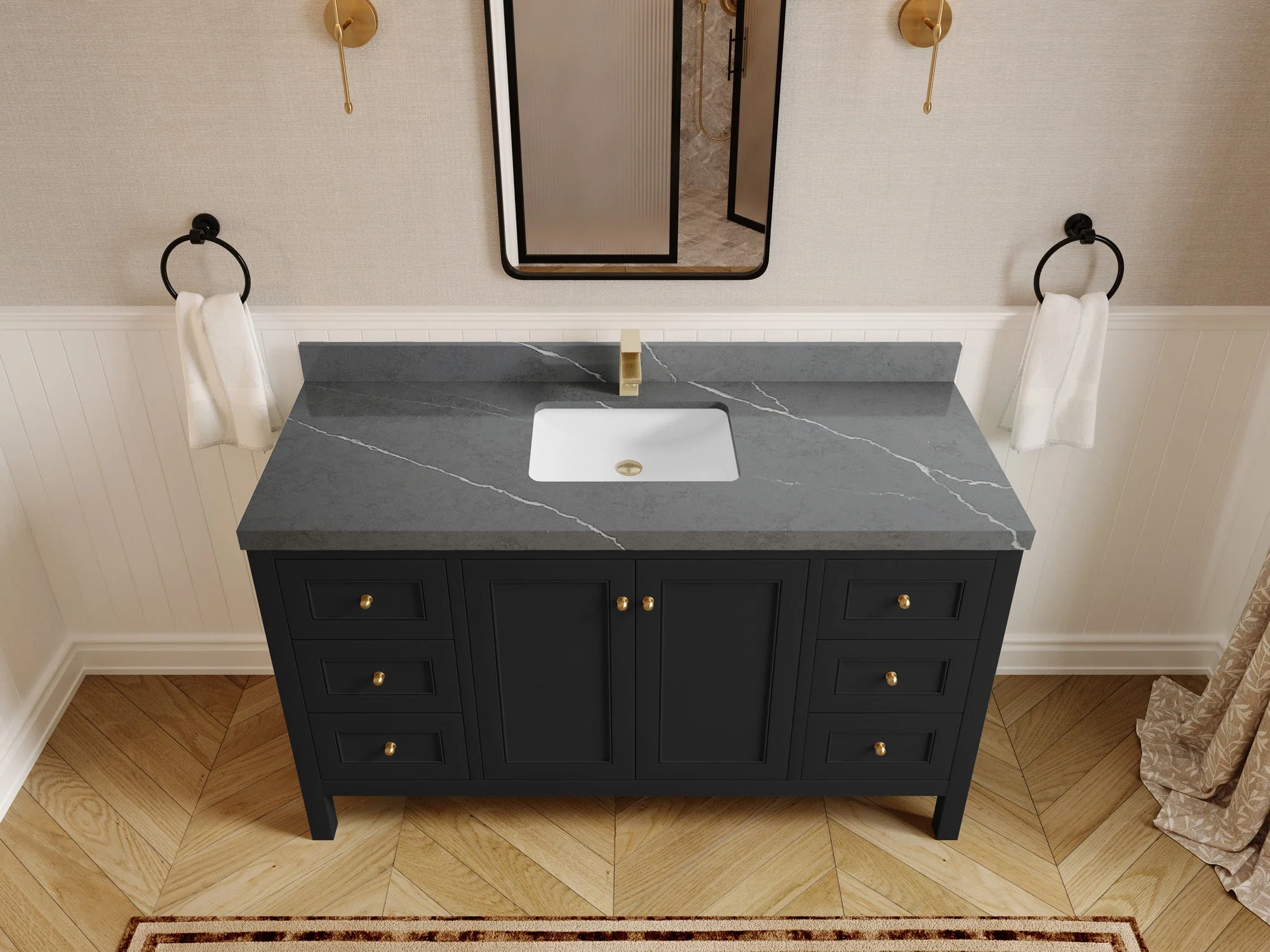 Nashville 60 in. W x 22 in. D Single Sink Bathroom Vanity - Image 14