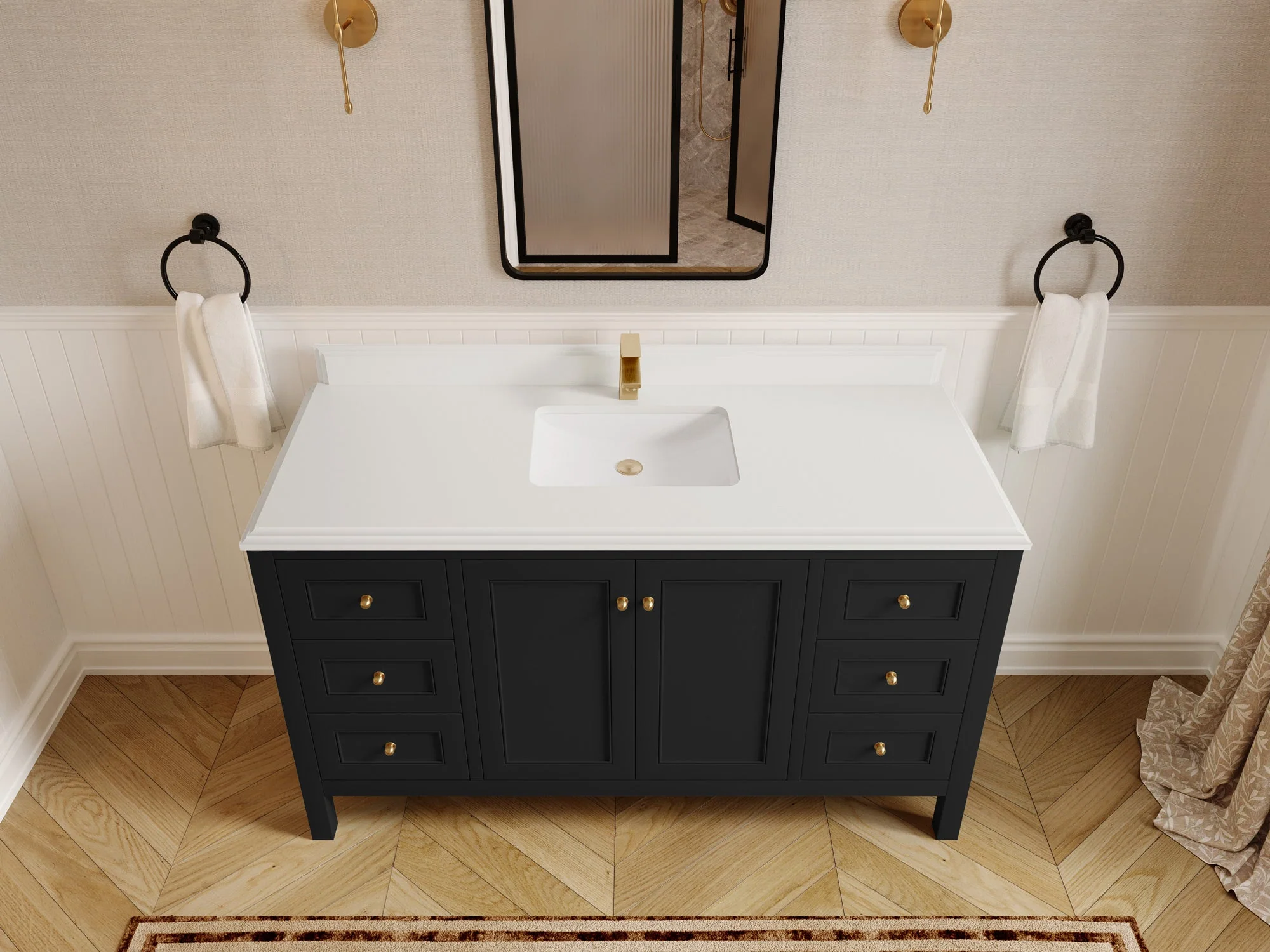 Nashville 60 in. W x 22 in. D Single Sink Bathroom Vanity - Image 20