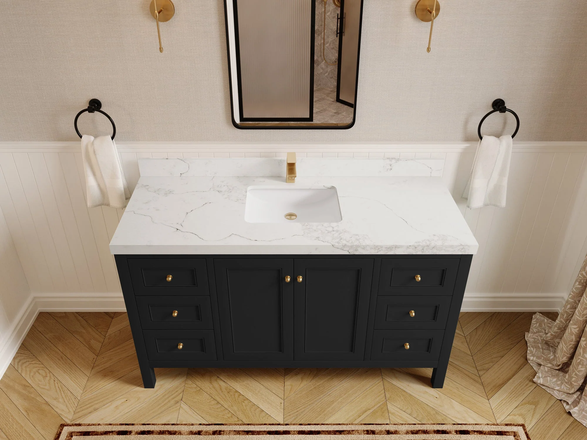 Nashville 60 in. W x 22 in. D Single Sink Bathroom Vanity - Image 24