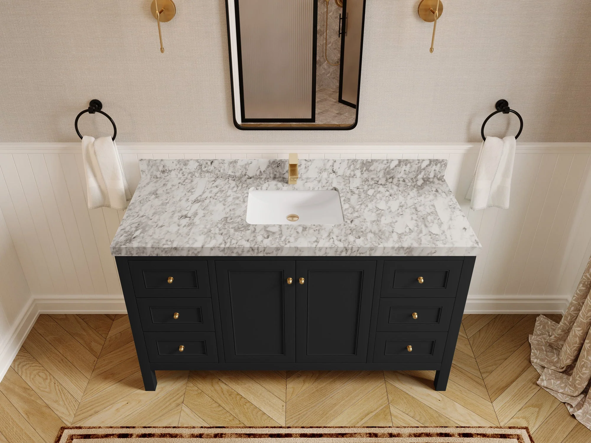 Nashville 60 in. W x 22 in. D Single Sink Bathroom Vanity - Image 34